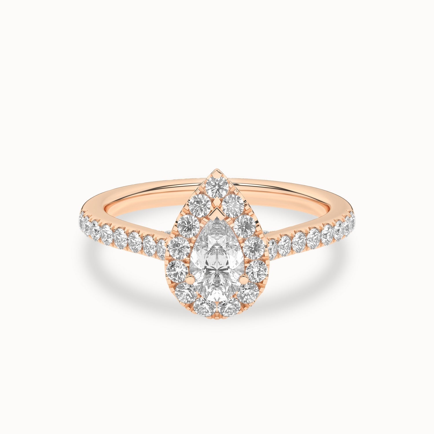 Signature Dewdrop Halo Ring_Product Angle_1Ct - 1