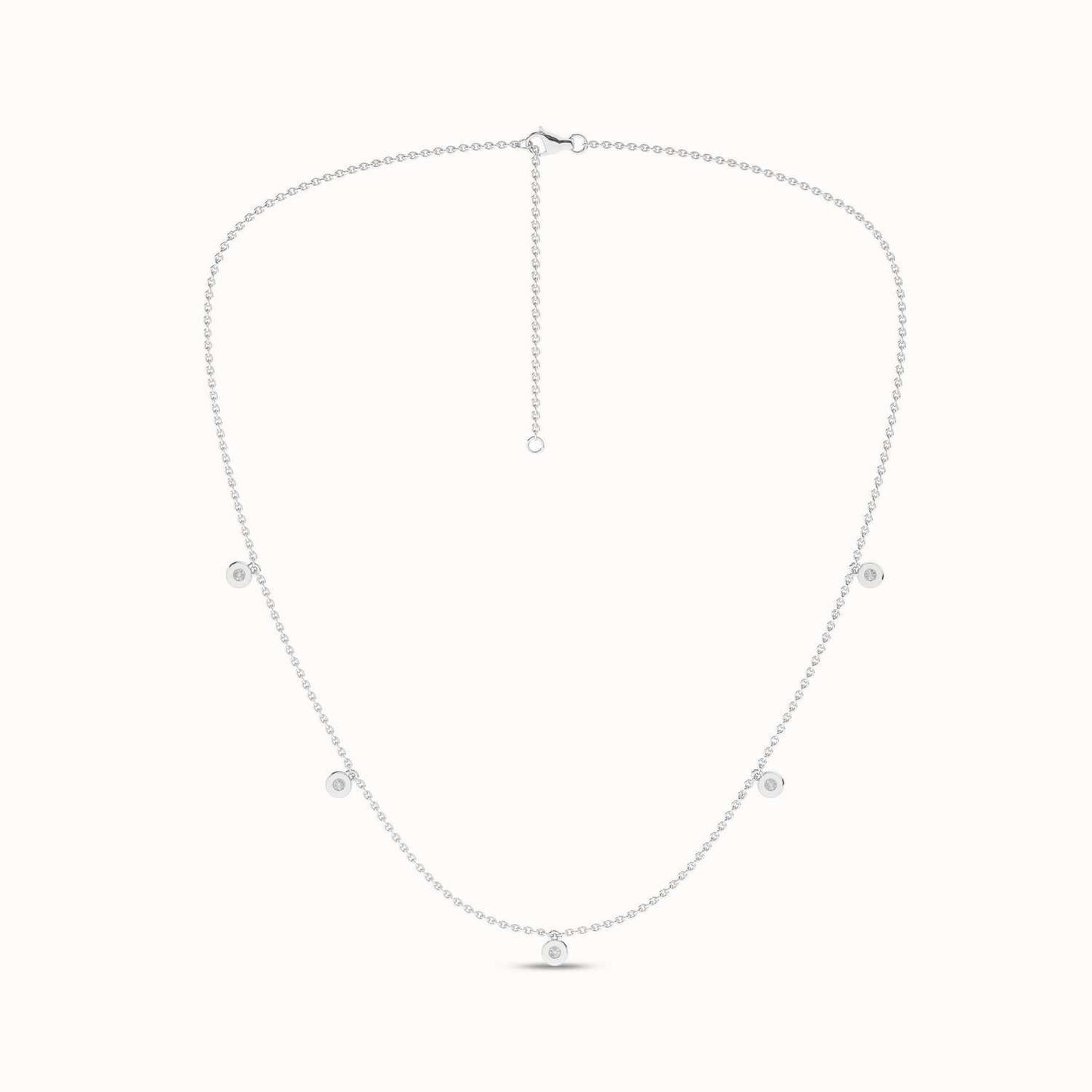 Mini-Round Encompassing Stationed Necklace_Product Angle_1/5Ct. - 3