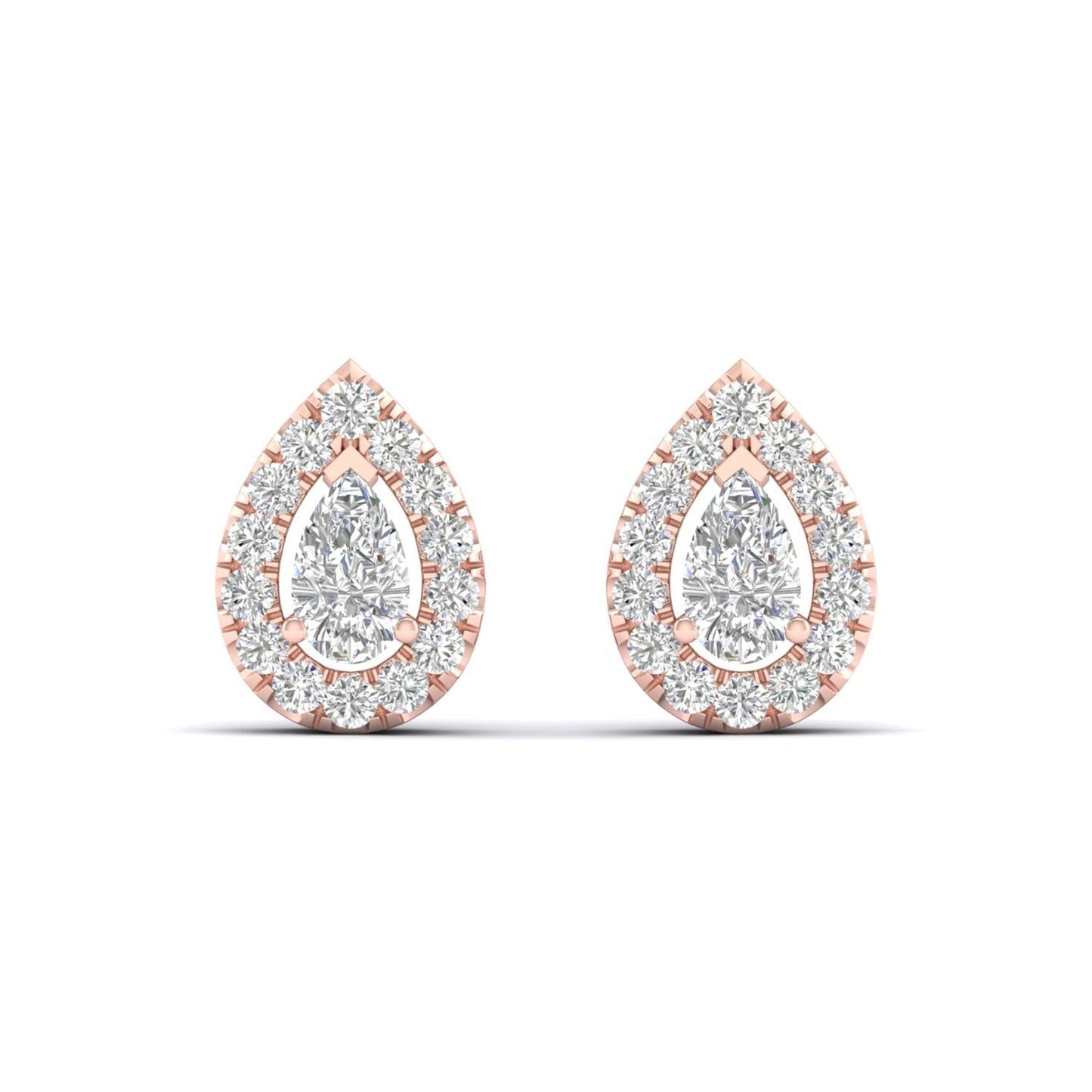 Dewdrop Halo Studs_Product Angle_1/2 Ct. - 1