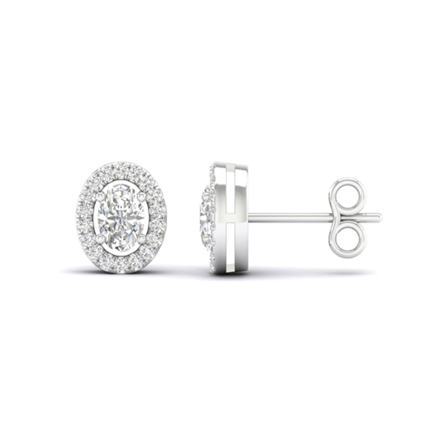 Ellipse Halo Studs_Product Angle_1/2 Ct. - 1