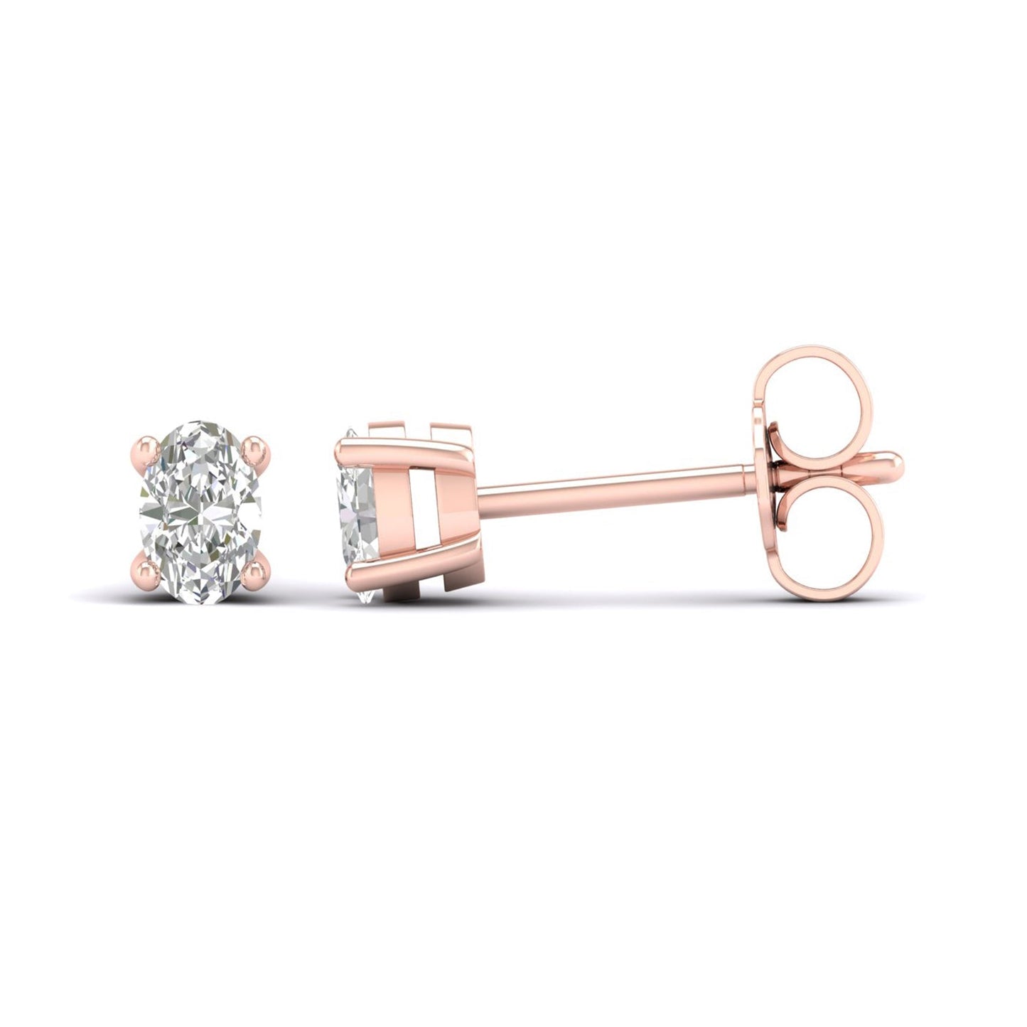 Ellipse Solitaire Studs_Product Angle_1/3 Ct. -  2