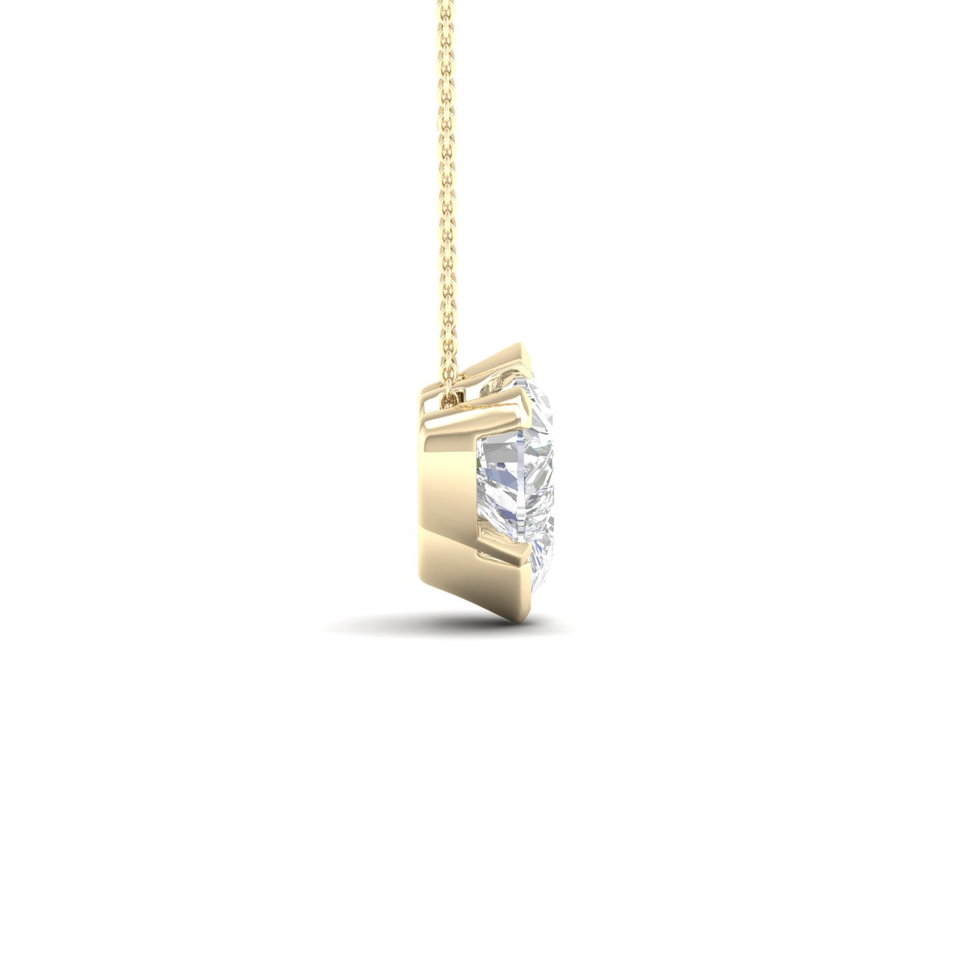 Atmos Heart Pear Diamond Two-Stone Necklace_Product Angle_2 Ct. - 4