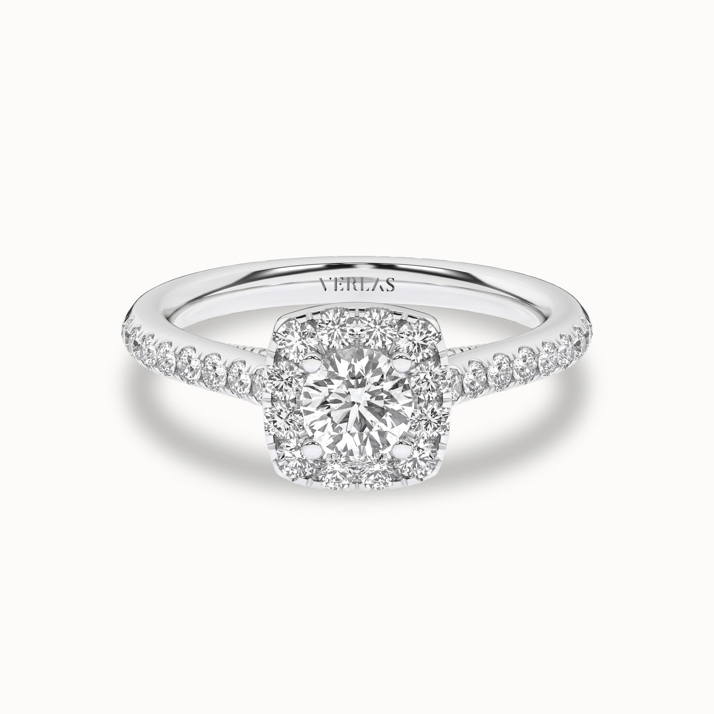 Round-Center Princess Halo Ring_Product Angle_1Ct. - 1