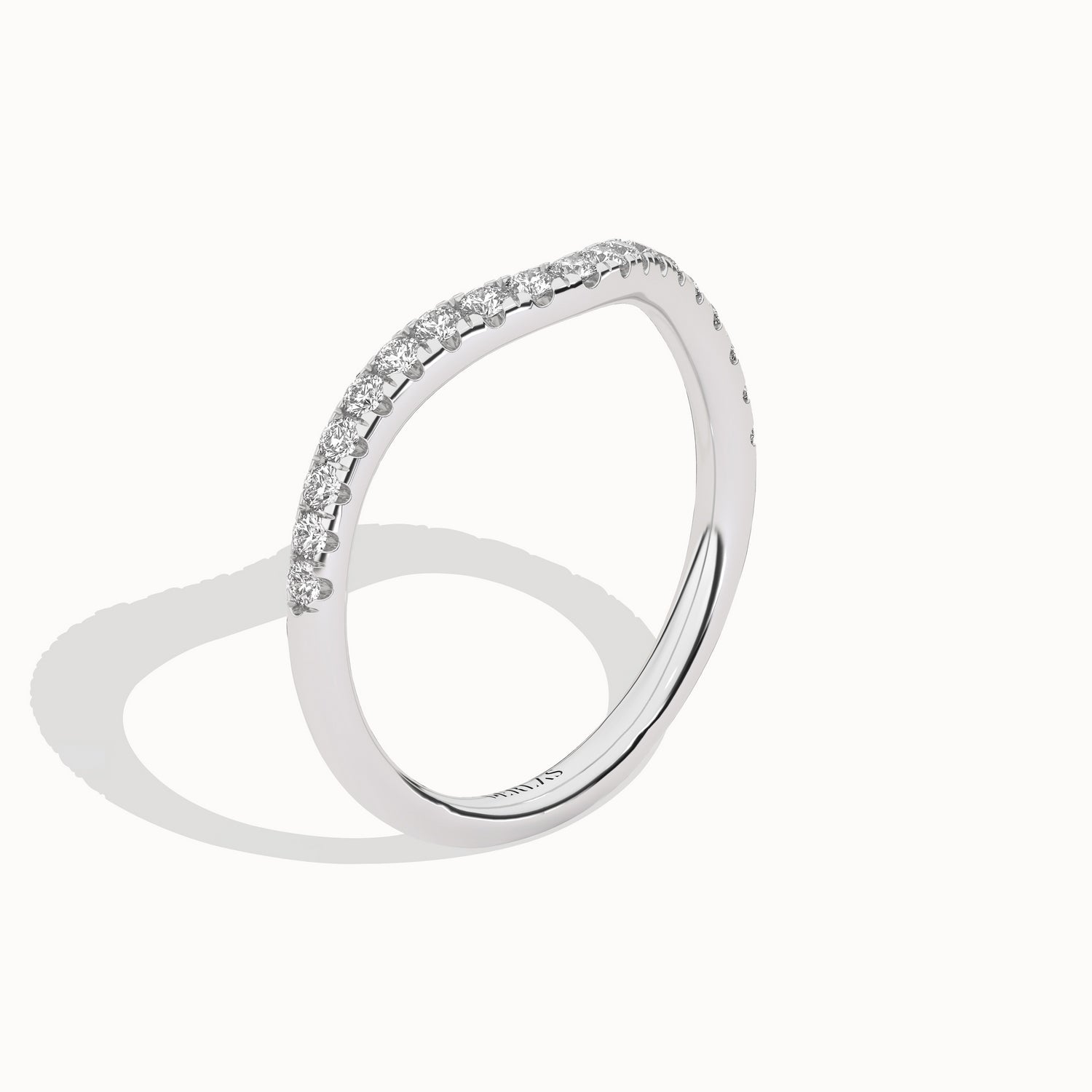 Rippling Round Ring_Product Angle_1/4Ct. - 2