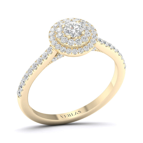 Signature Round Double Halo Ring