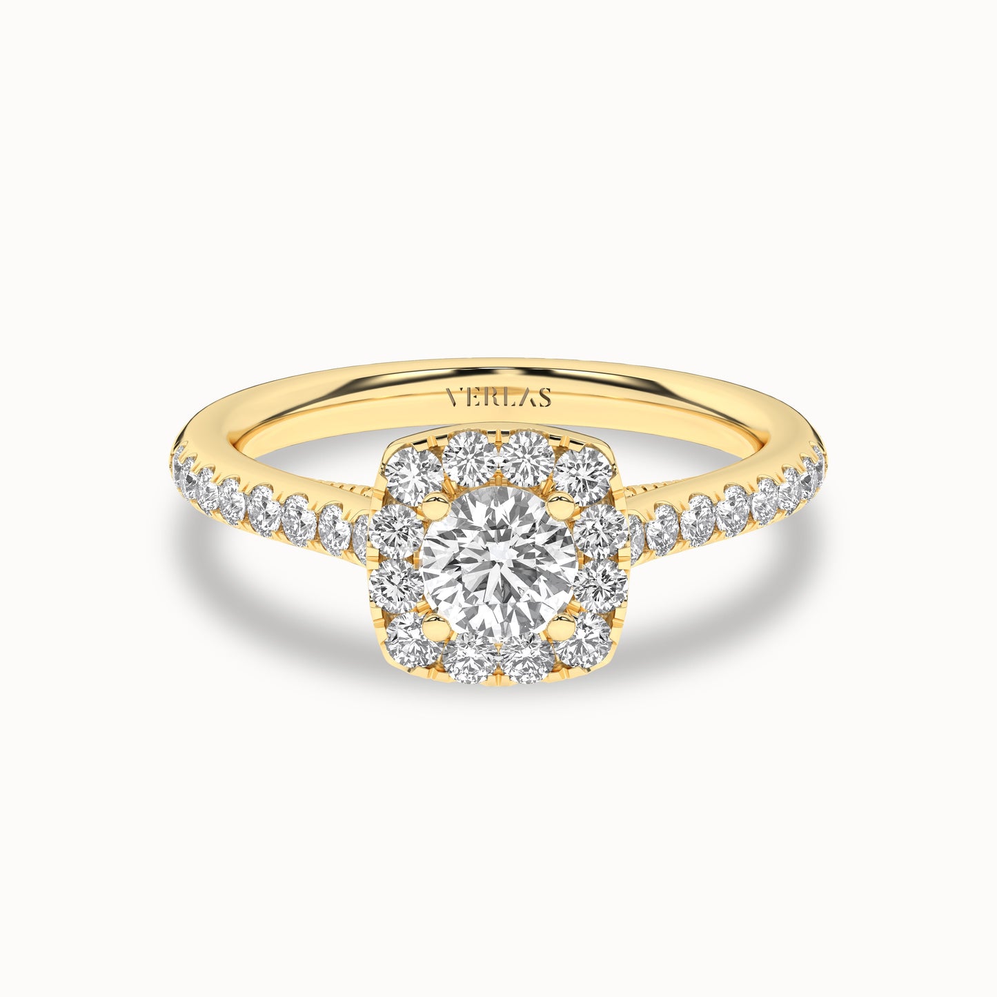 Round-Center Princess Halo Ring_Product Angle_1Ct. - 1