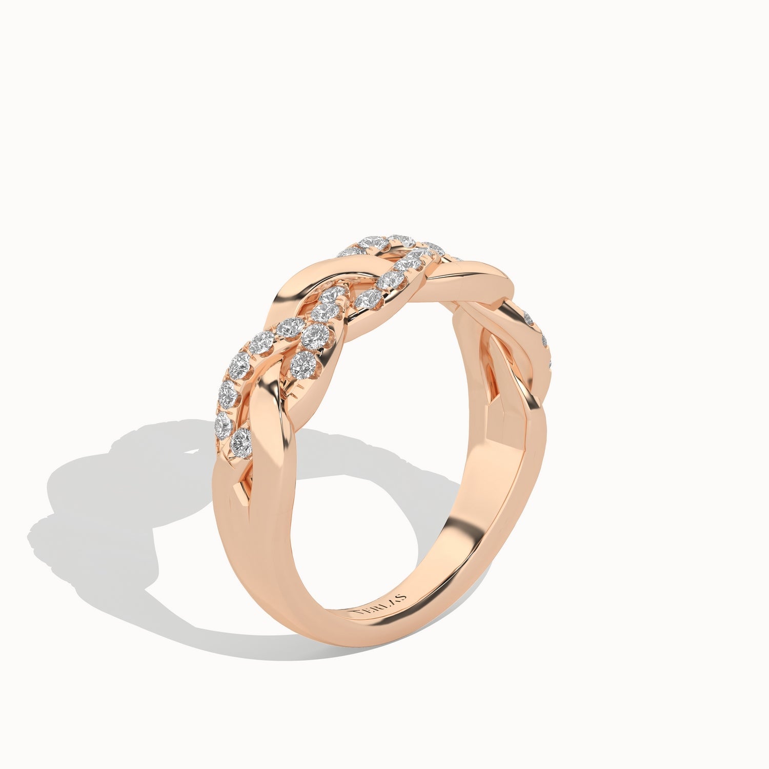 Triple Entwined Braid Ring_Product Angle_1/3Ct - 2