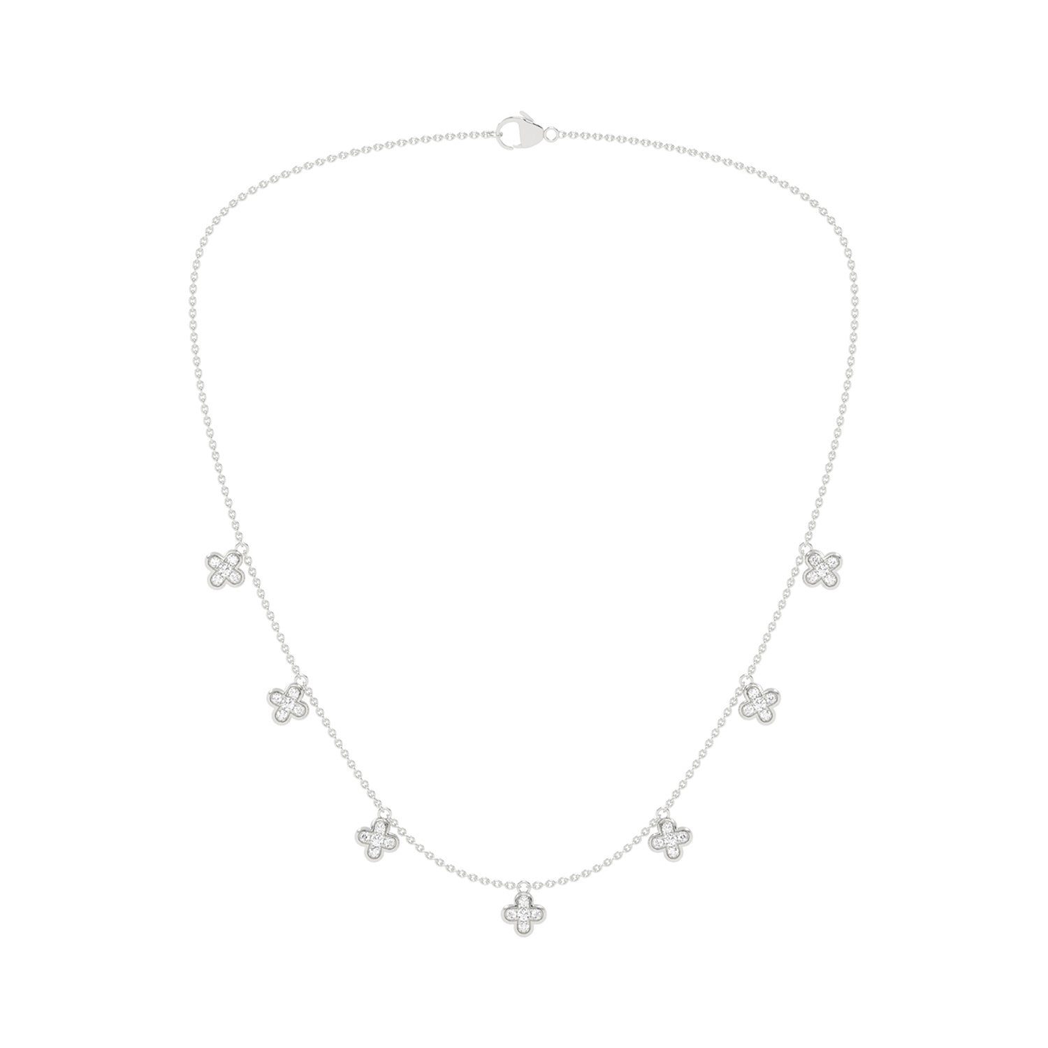 La Fleur Stationed Choker Necklace_Product Angle_1/2 - 1