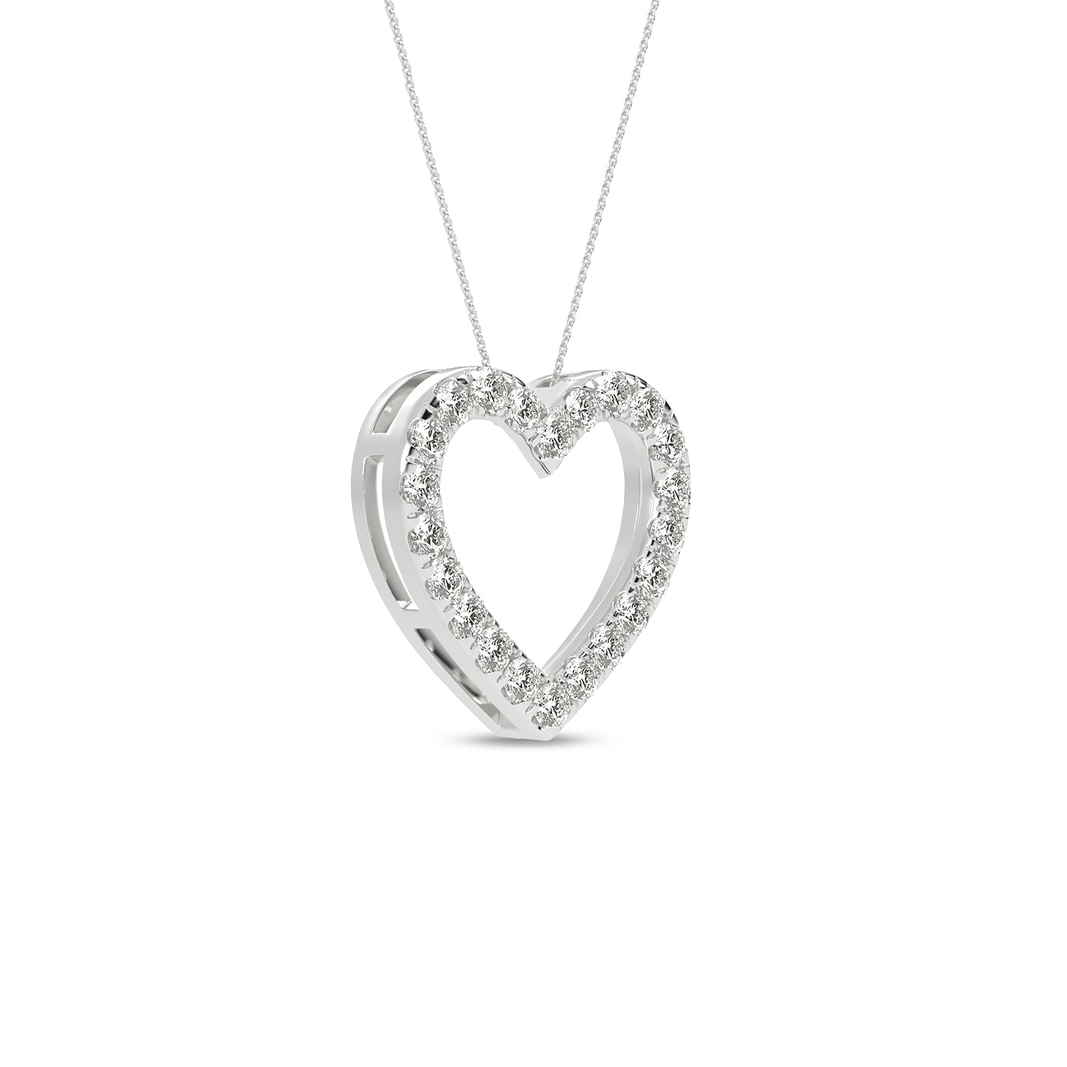 Atmos Heart Silhouette Necklace_Product Angle_1/2 Ct. - 2