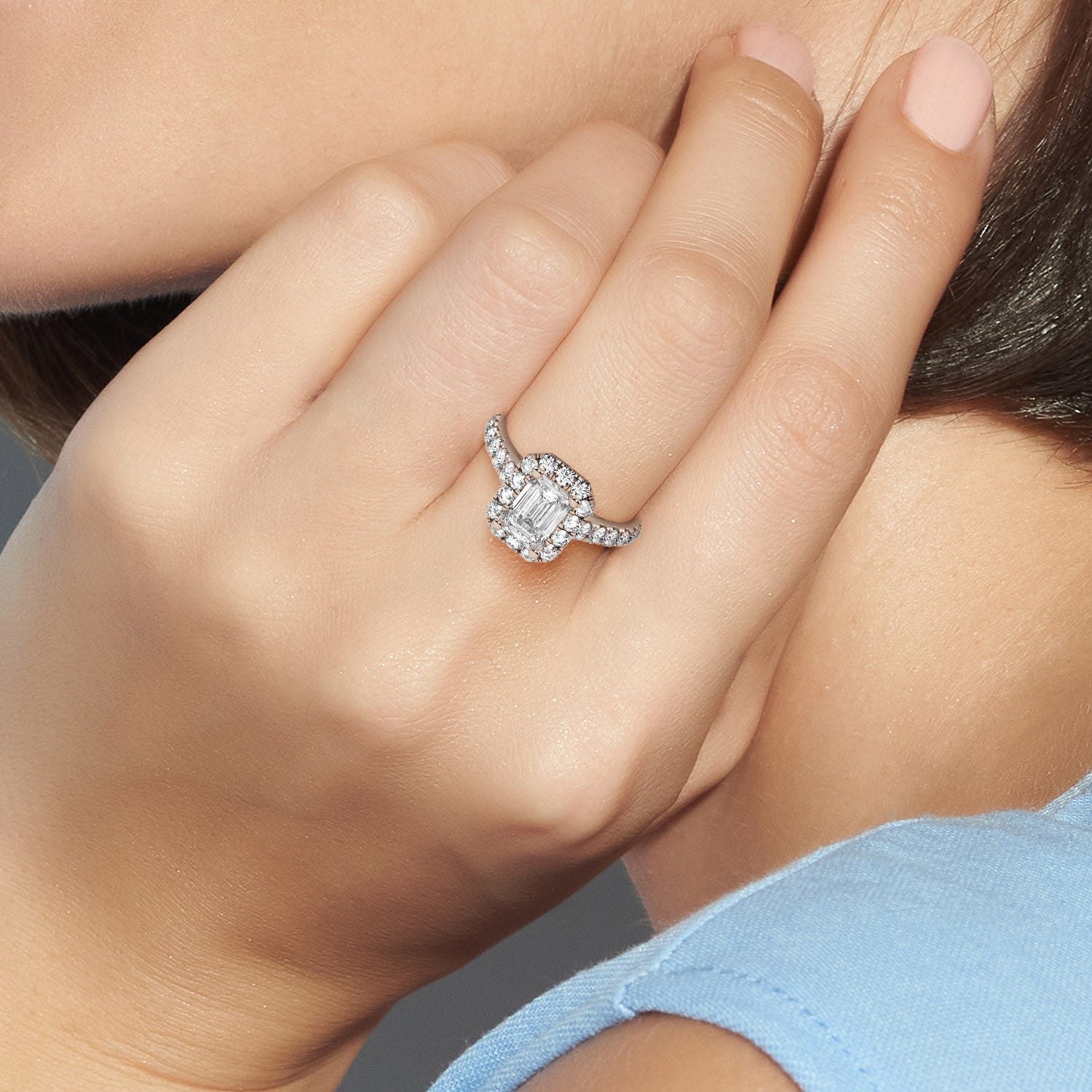 Signature Emerald Halo Ring