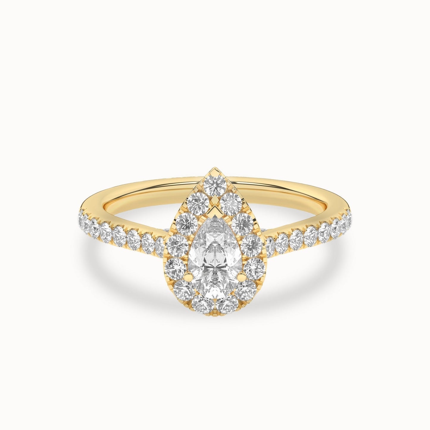 Signature Dewdrop Halo Ring_Product Angle_1Ct - 1