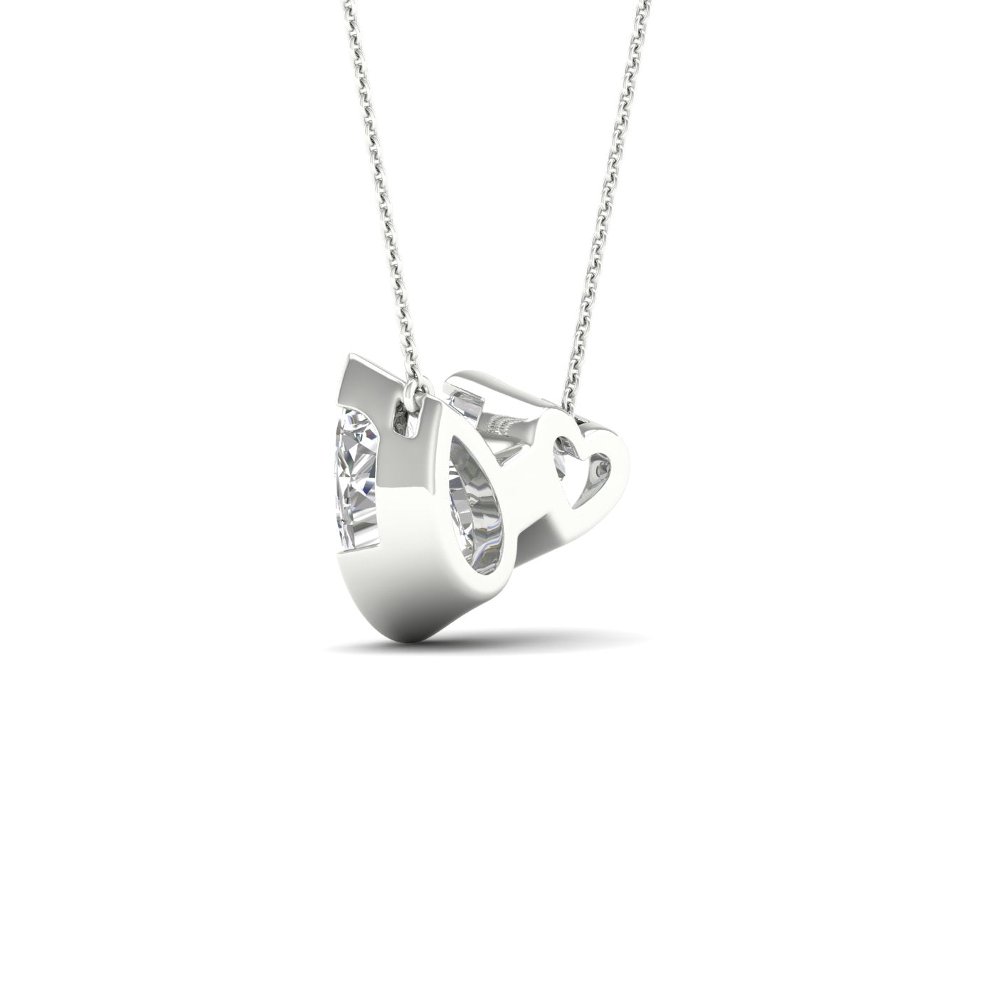 Atmos Heart Pear Diamond Two-Stone Necklace_Product Angle_2 Ct. - 3