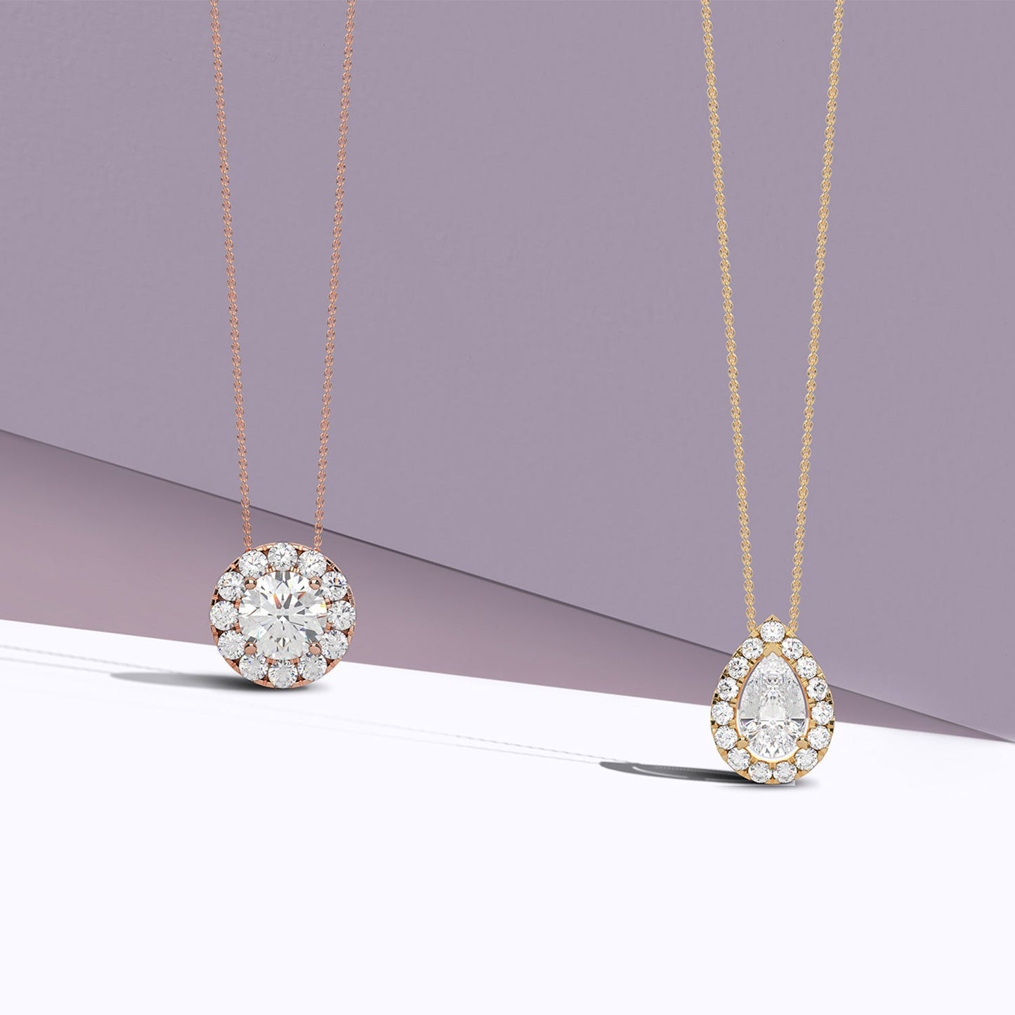 Dewdrop Halo Necklace_Product Angle_Creative Image