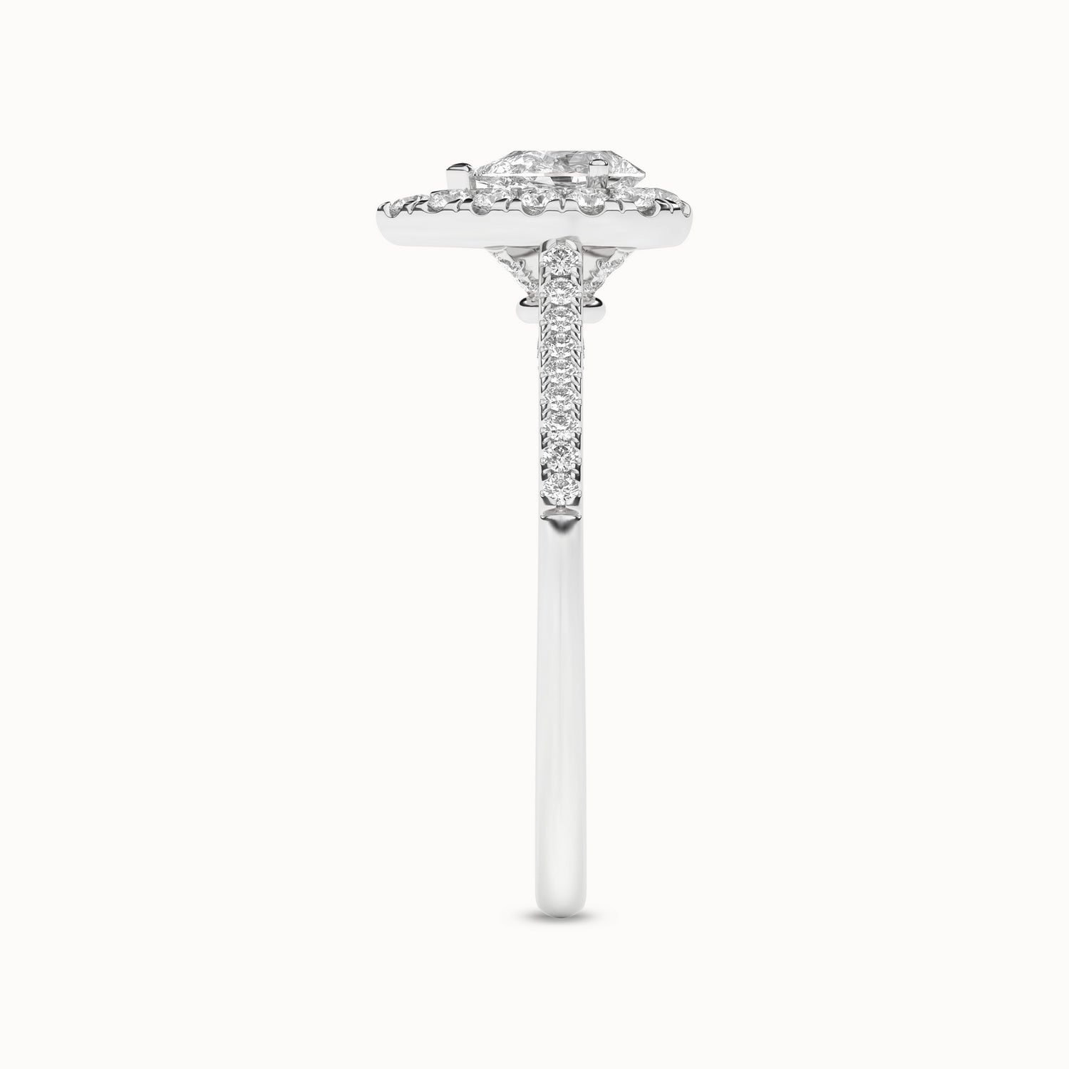 Signature Dewdrop Halo Ring_Product Angle_3/4Ct - 4