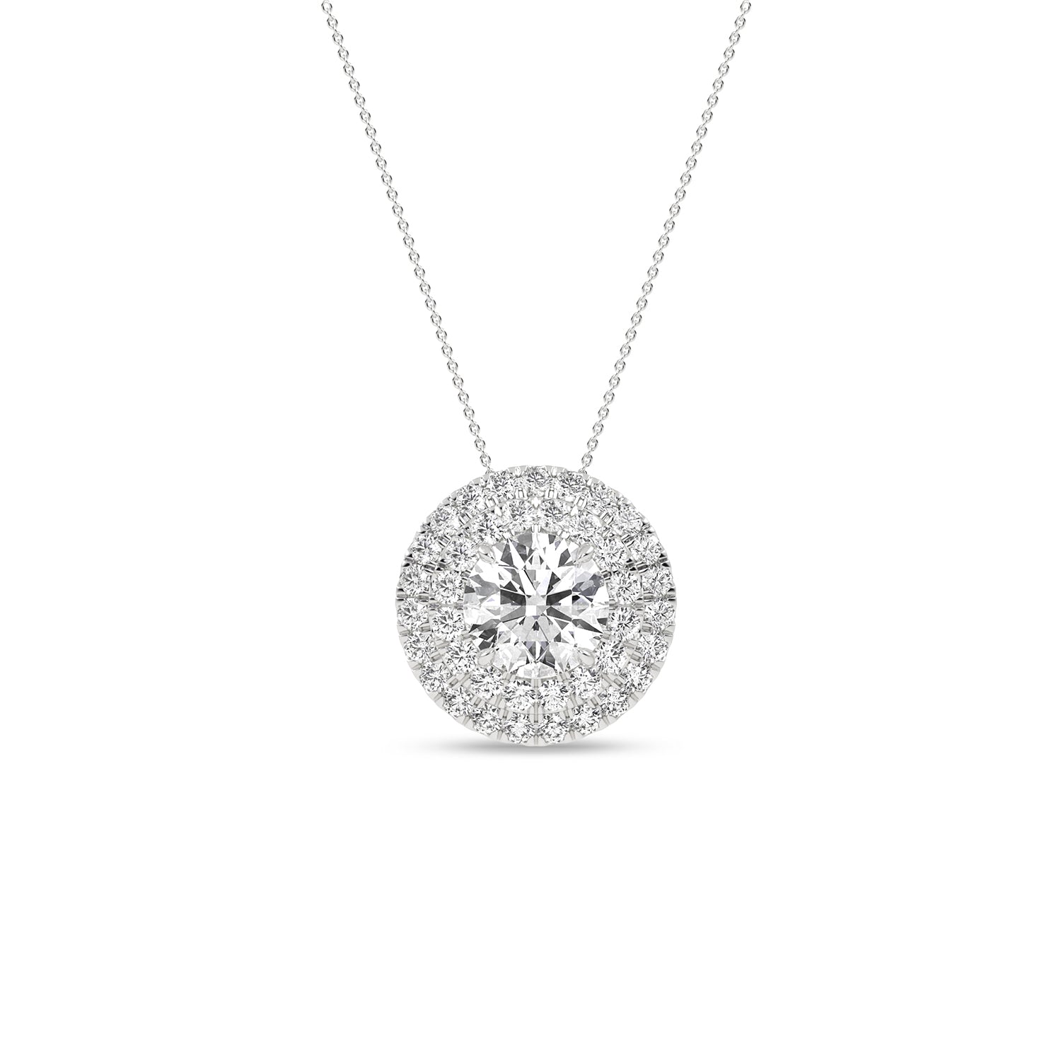 Quaint Double Halo Atmos Round Pendant_Product Angle_1 Ct. - 1