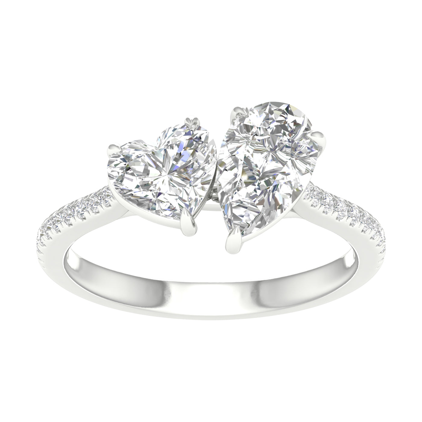 Atmos Heart Pear Two Stone Diamond Ring_Product Angle_PCP Main Image