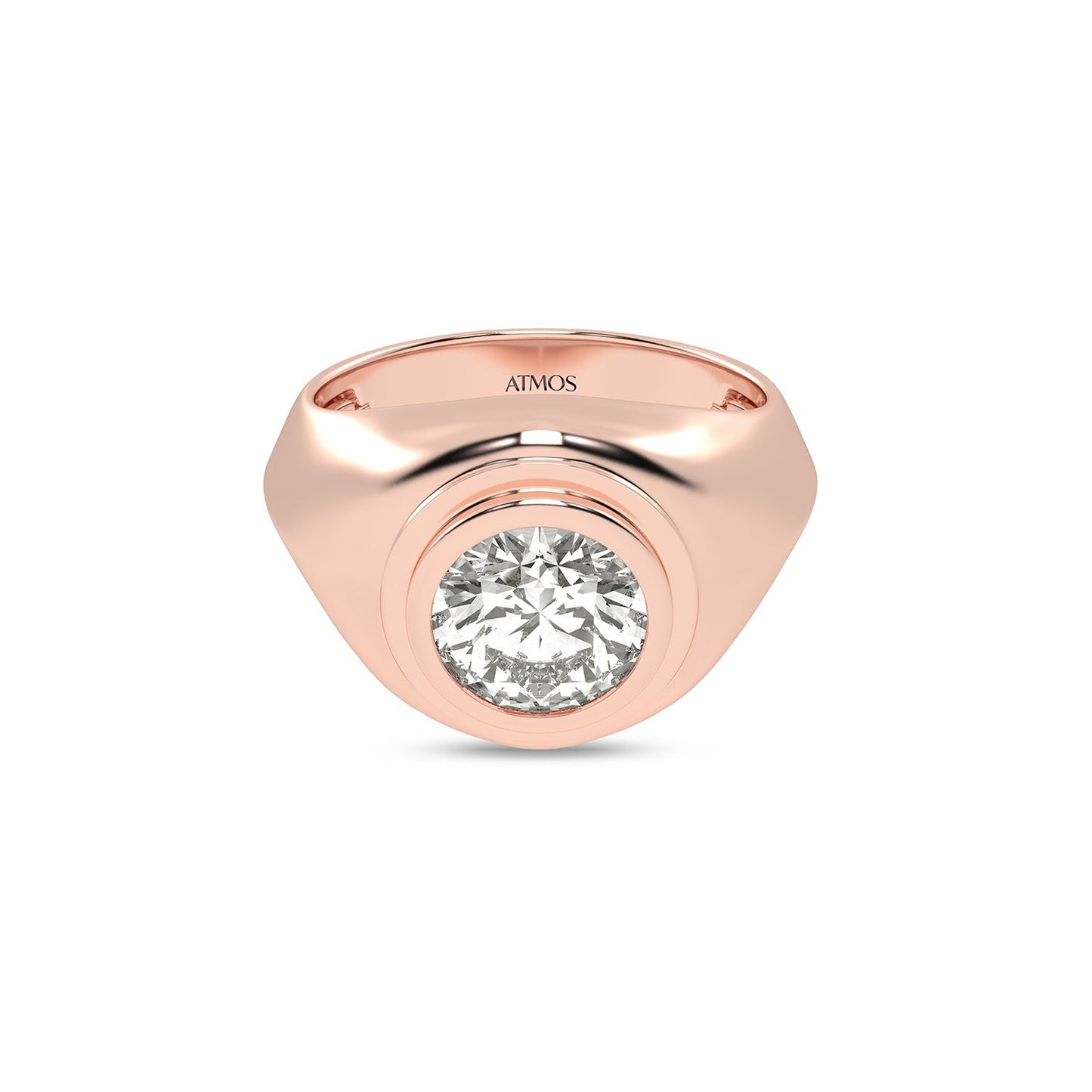 Men's Atmos Round Diamond Ring_Product Angle_2 Ct. - 1