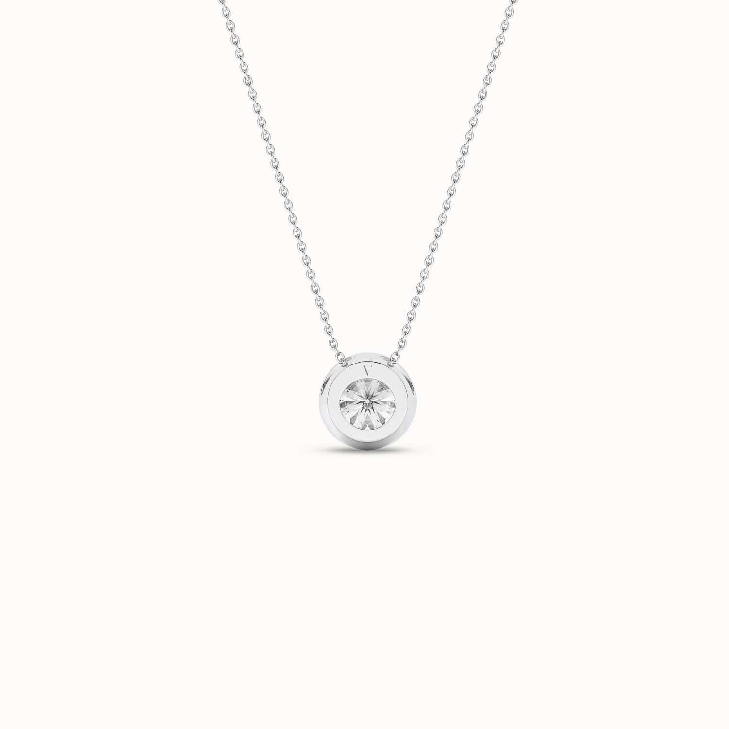 Encompassing Round Necklace_Product Angle_1/3Ct. - 3