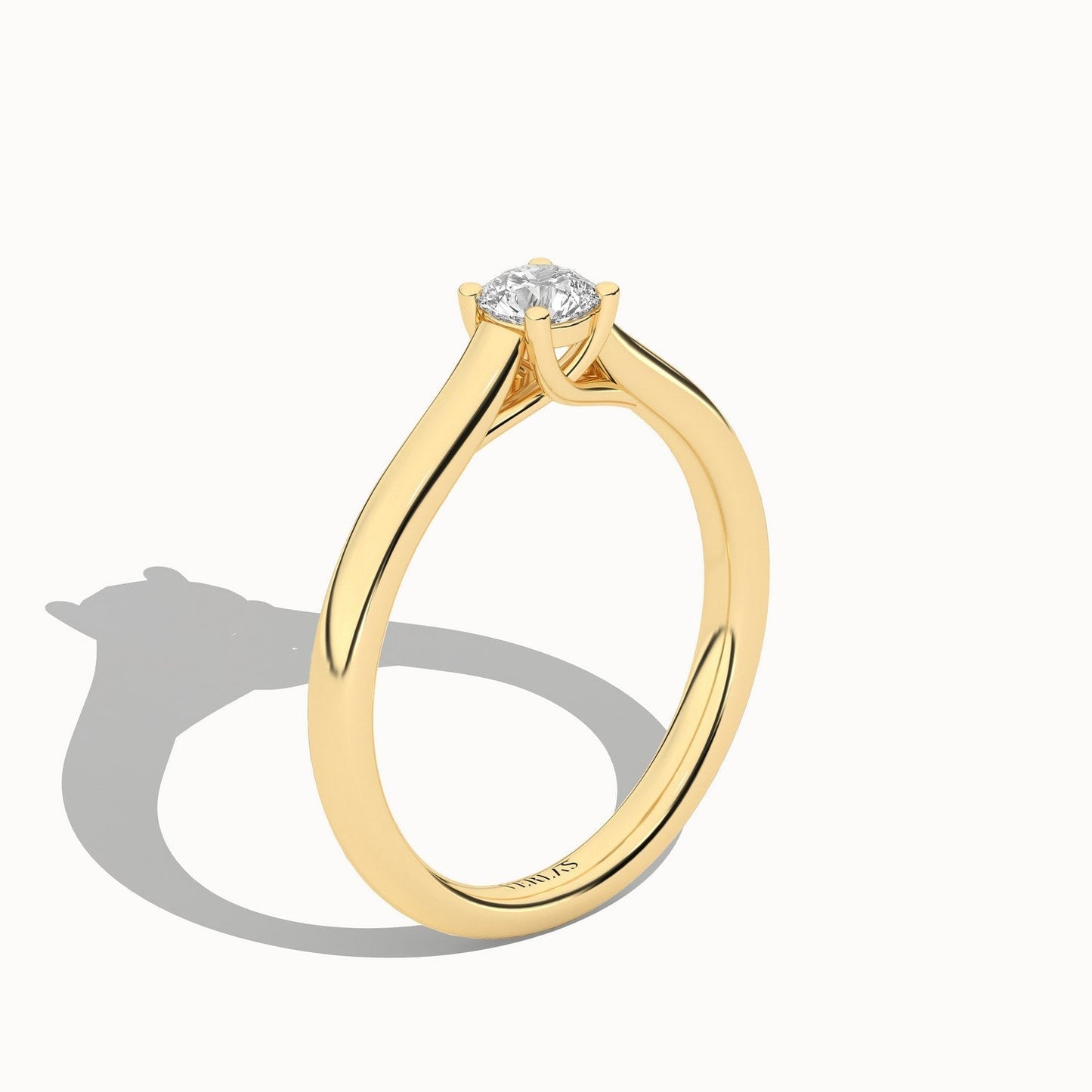 Timeless Round Ring_Product Angle_1/4Ct - 4