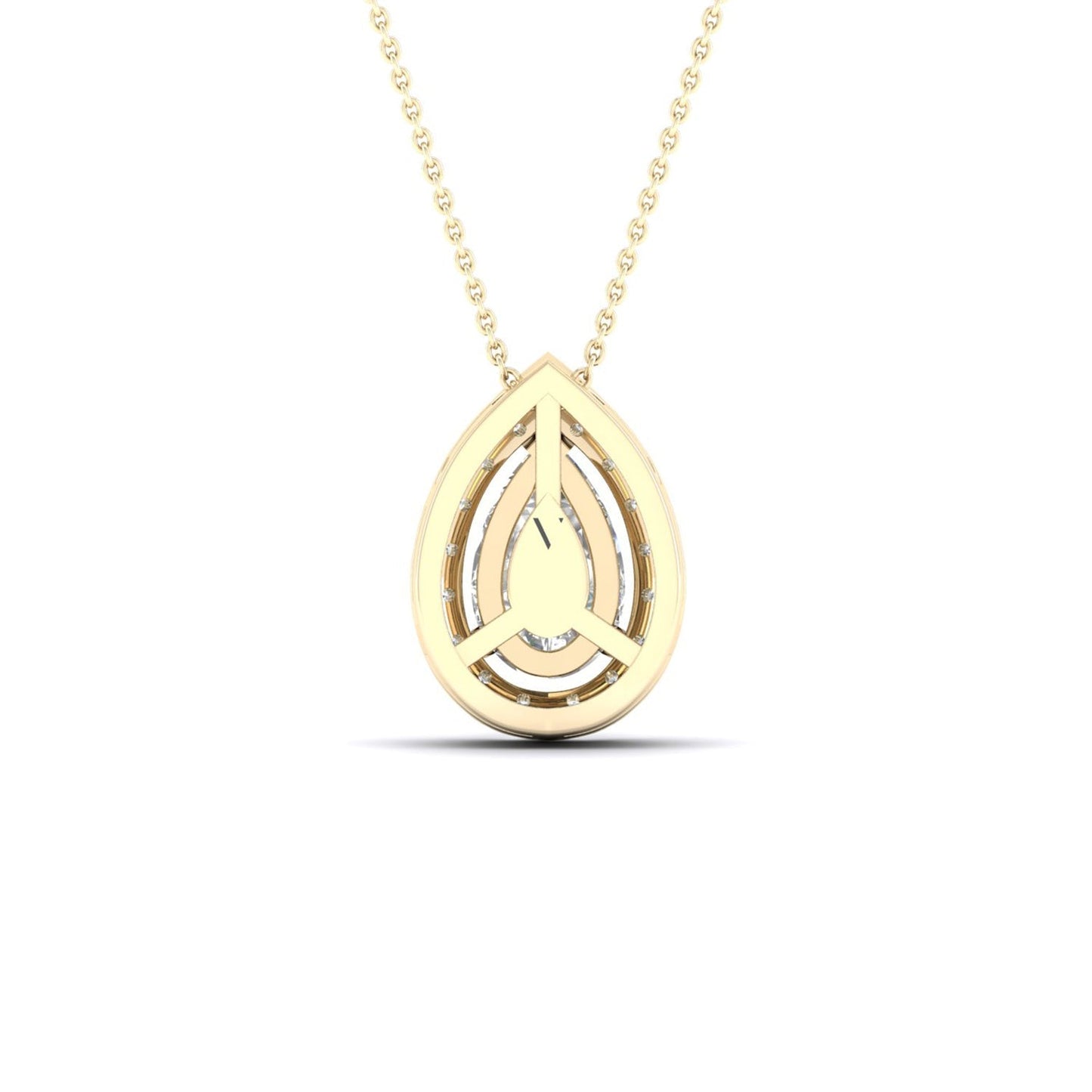 Dewdrop Halo Necklace_Product Angle_1/3Ct. - 4
