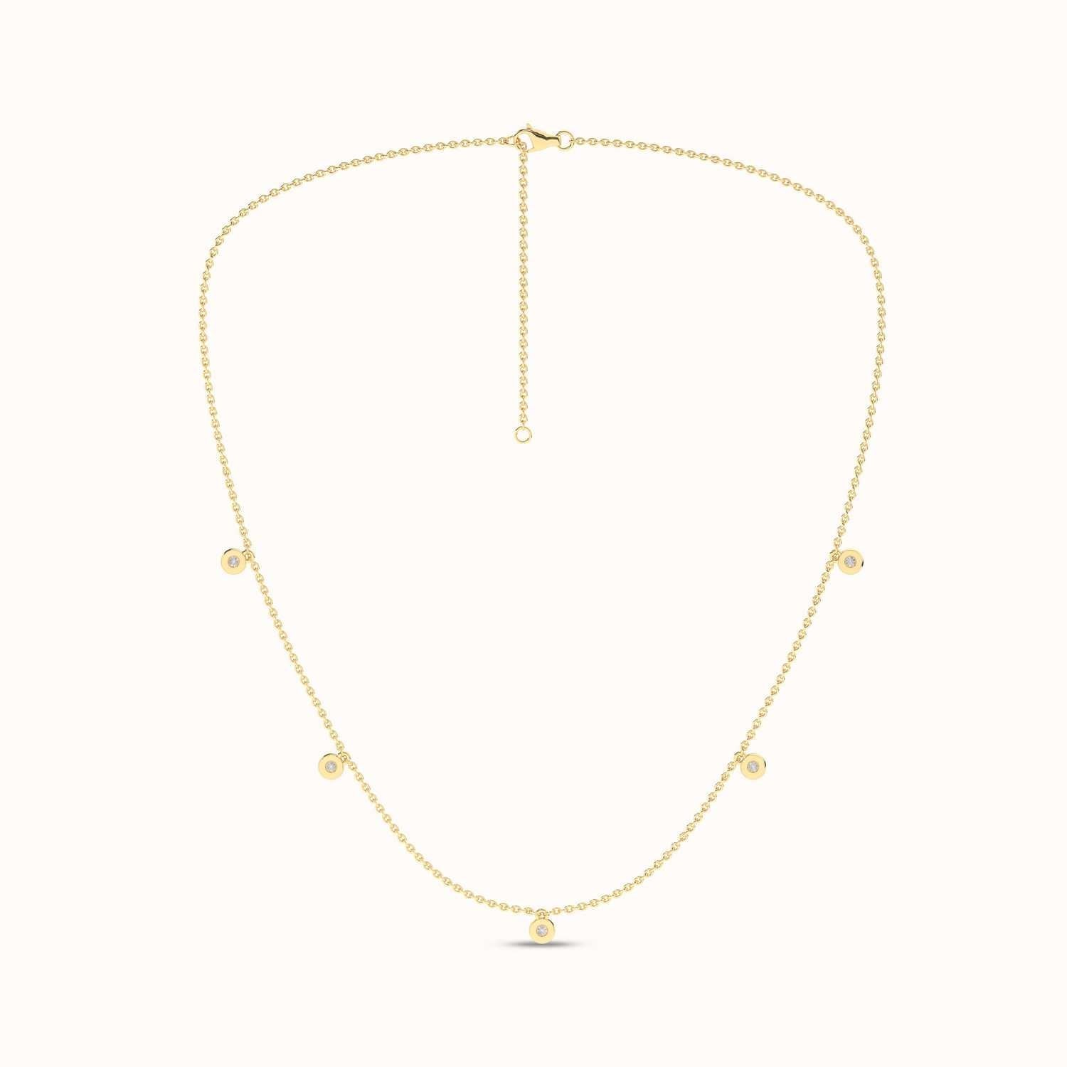 Mini-Round Encompassing Stationed Necklace_Product Angle_1/5Ct. - 3