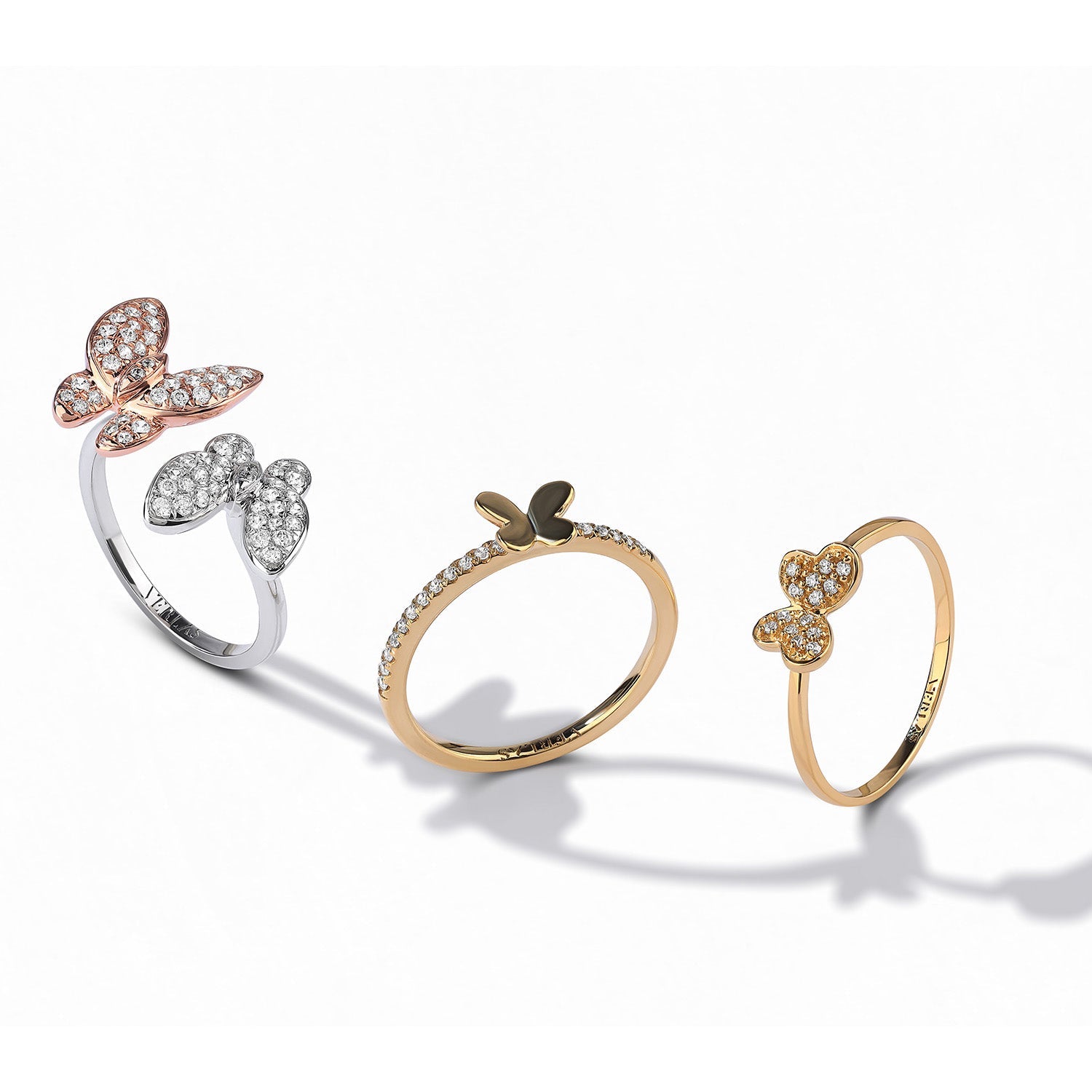 Butterfly Diamond Glistening Ring_Product Angle_Creative Image