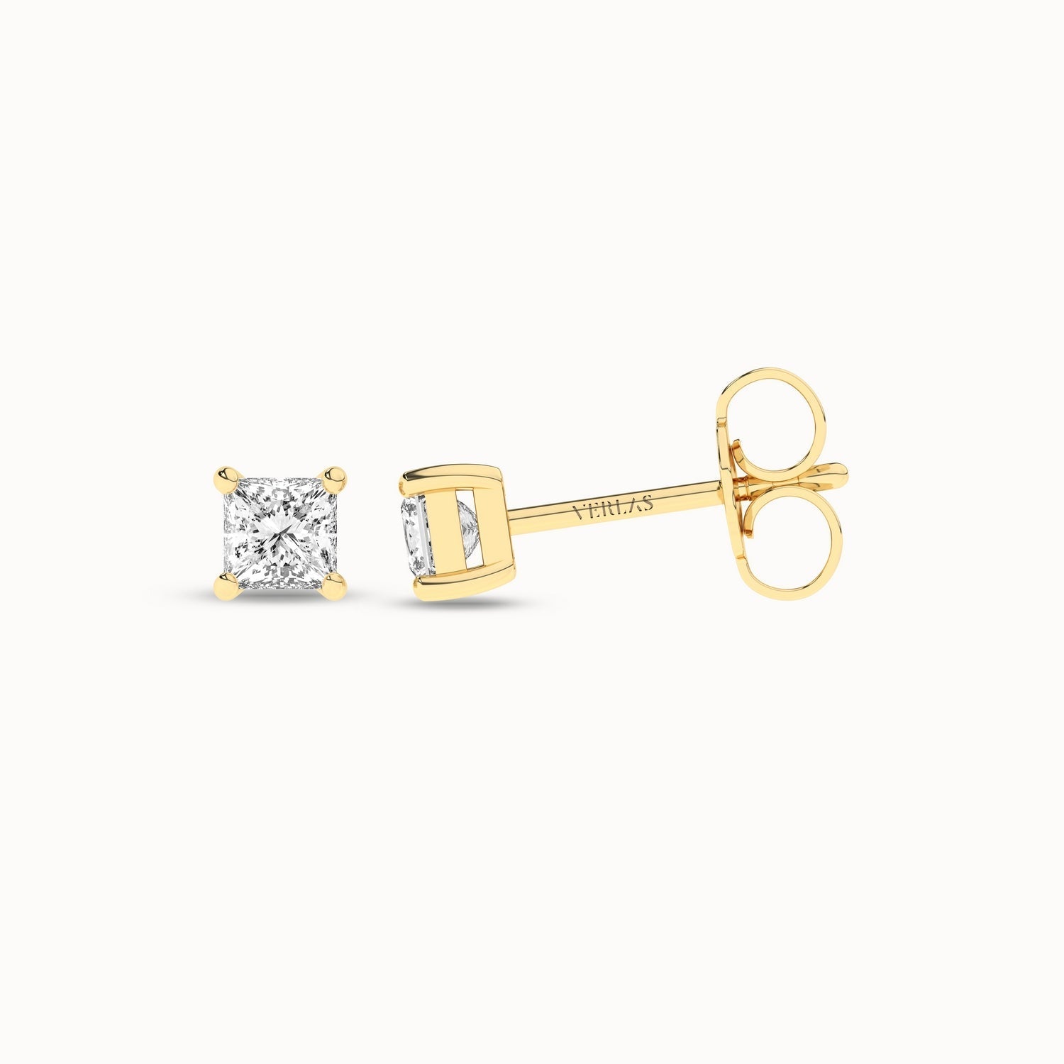 Princess Solitaire Studs_Product Angle_1/3Ct. - 1