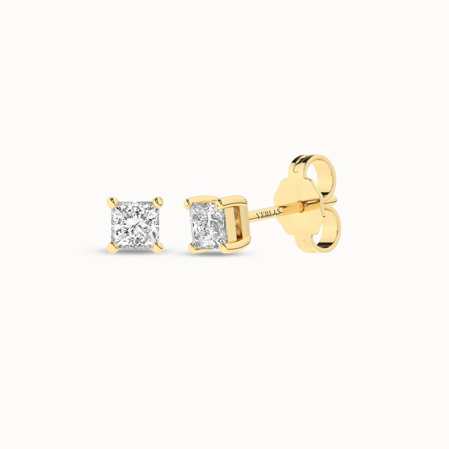 Princess Solitaire Studs_Product Angle_1/3Ct. - 2