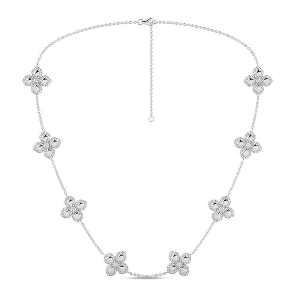 La Fleur Diamond Contour Stationed Necklace_Product Angle_1 1/3 - 1
