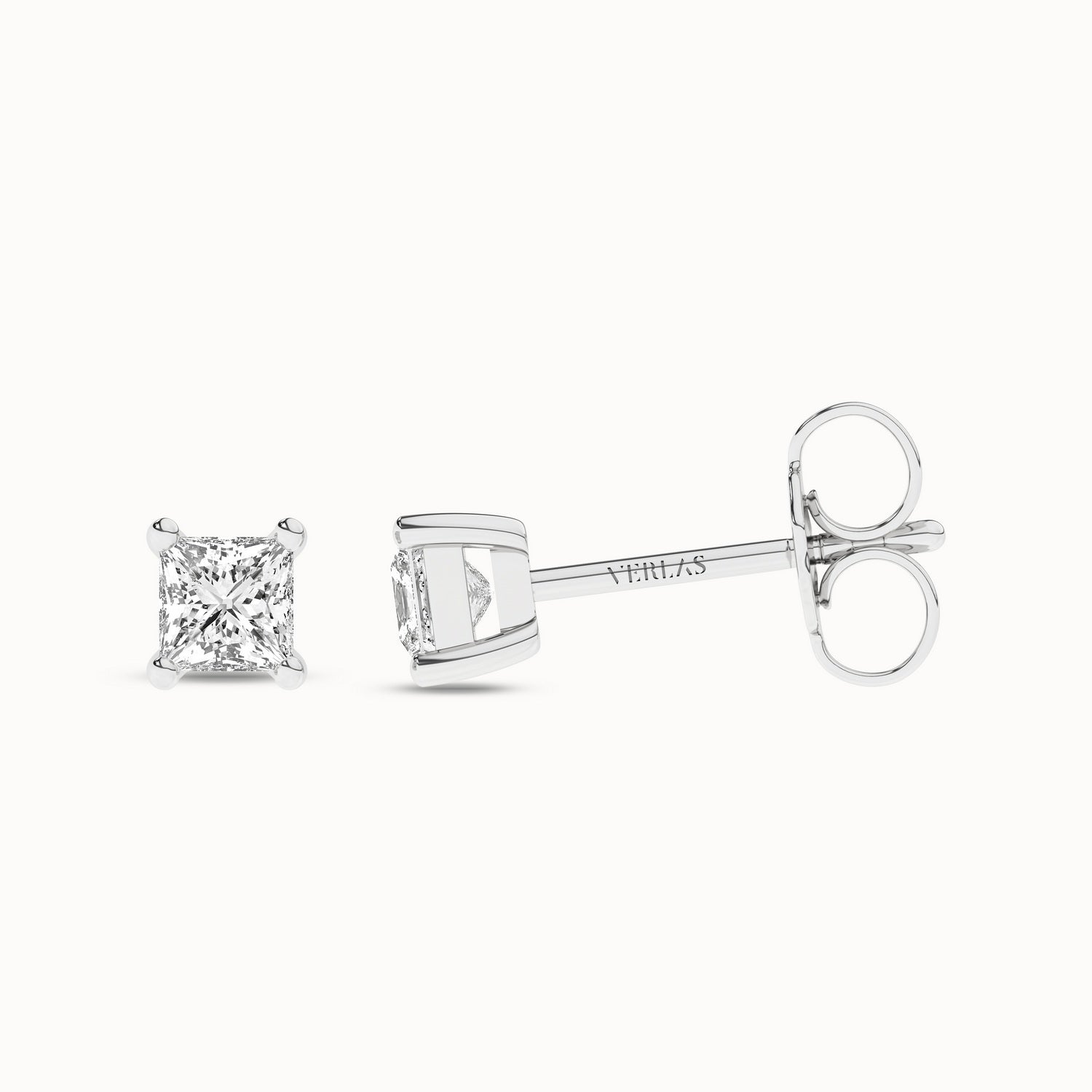 Princess Solitaire Studs_Product Angle_1/2Ct. - 1