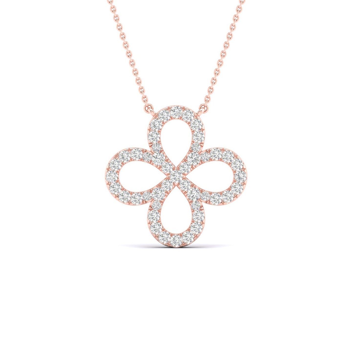 Infinity-Clover Silhouette Necklace