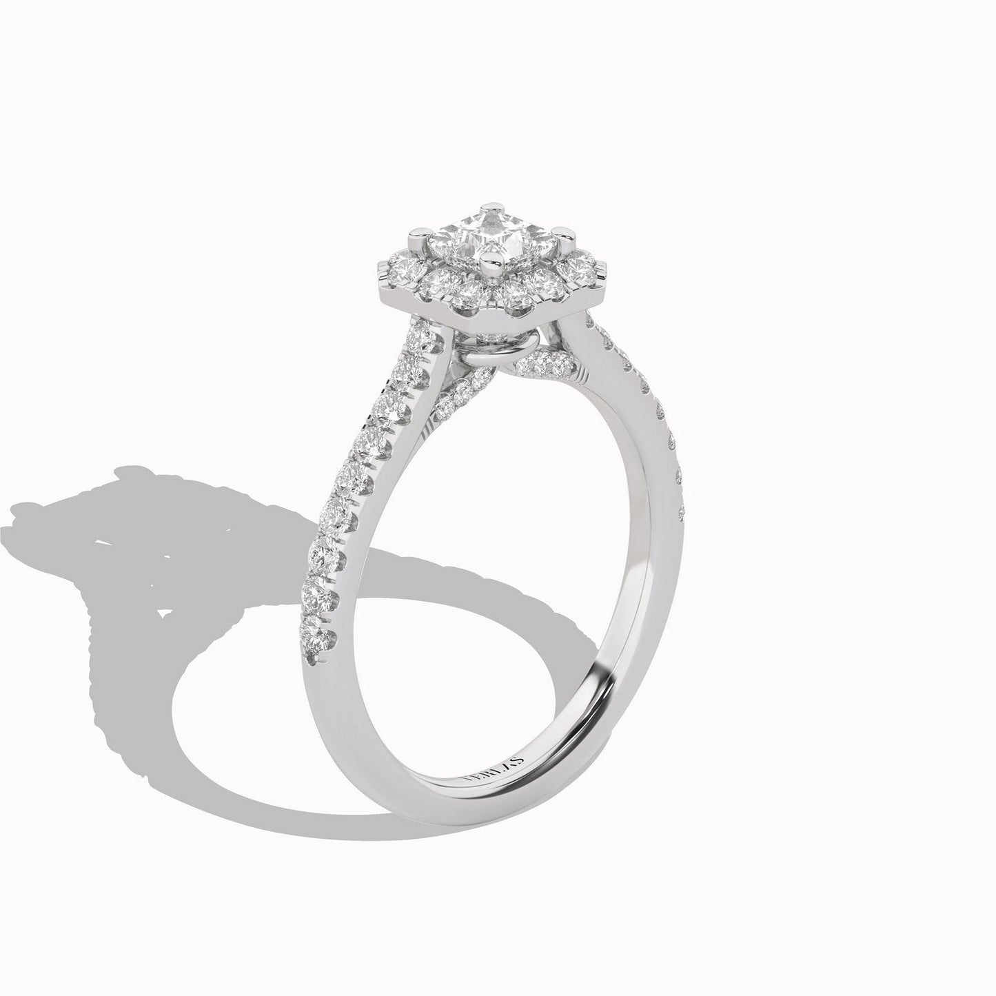 Signature Princess Halo Ring_Product Angle _1Ct. - 2