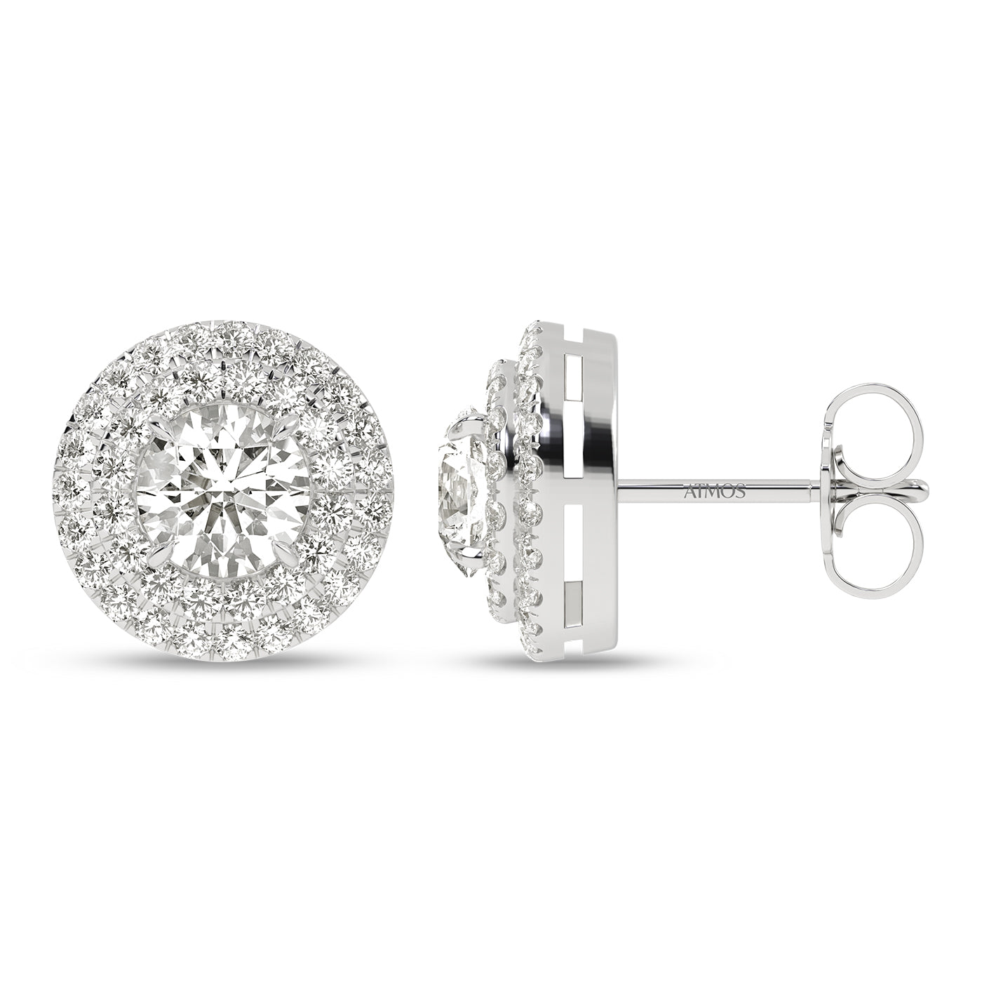 Quaint Double Halo Atmos Round Studs_Product angle _2 - 1