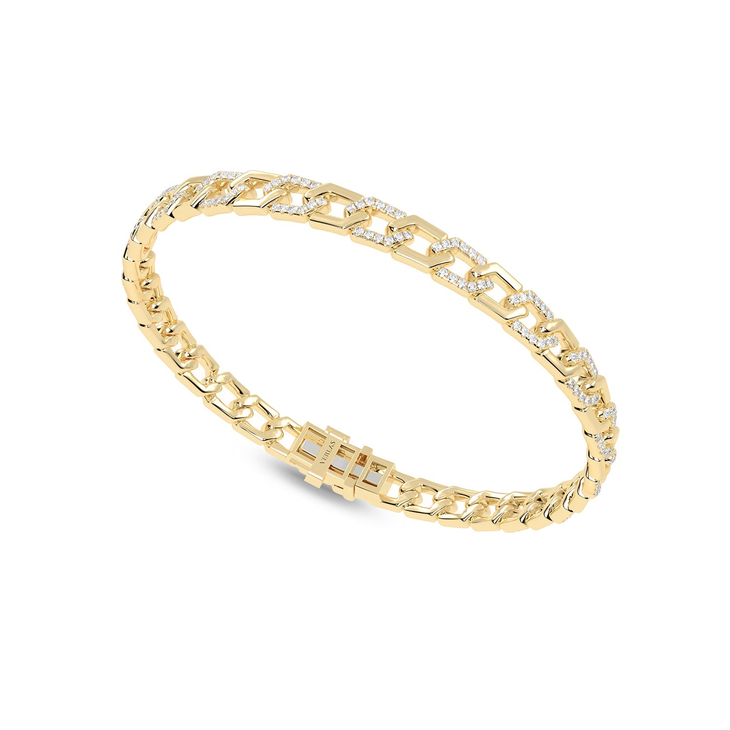 Alternating Diamond Hexagon Link Bracelet_Product Angle_3/4 Ct. - 2