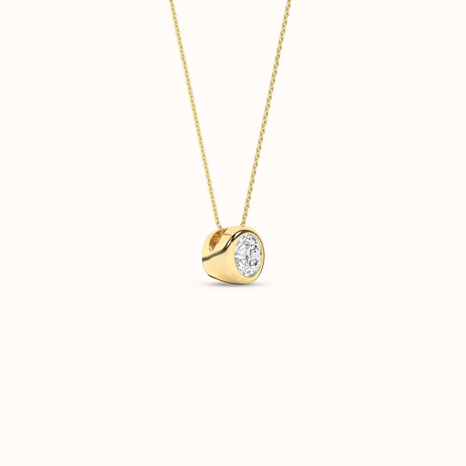 Encompassing Round Necklace_Product Angle_1/3Ct. - 2