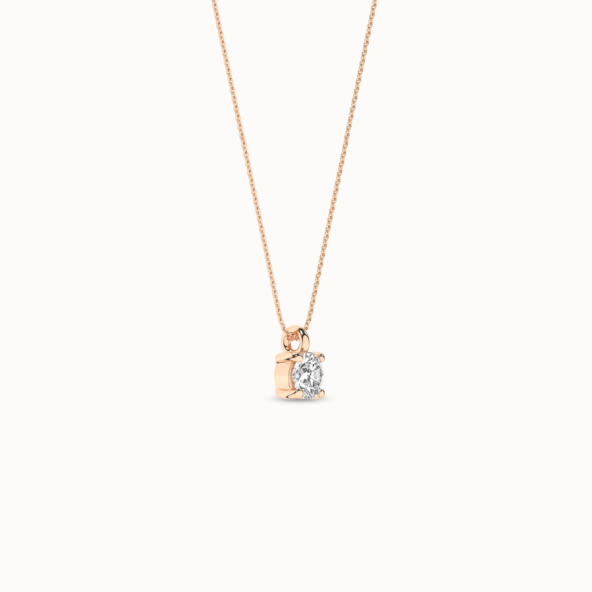 Essential Round Necklace _Product Angle_1/4Ct. - 2