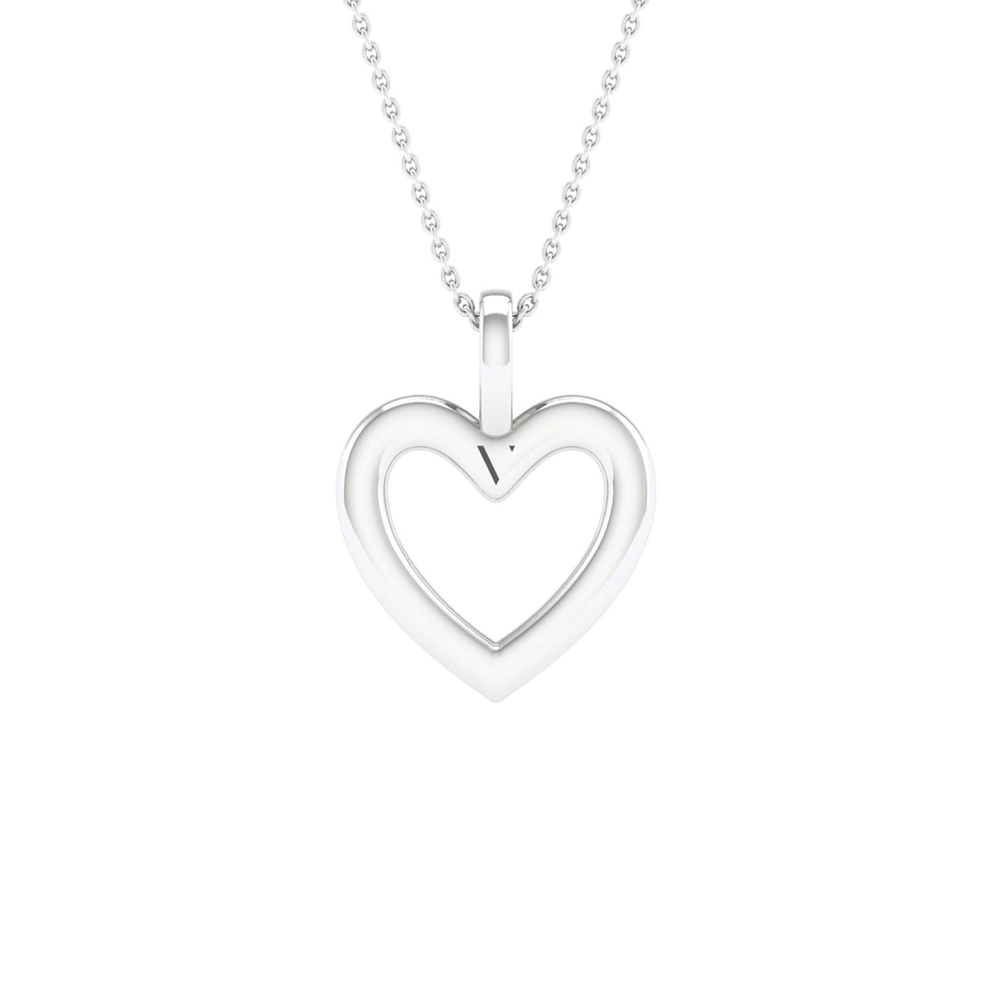 Heart Silhouette Drop Necklace_Product angle_1/5 Ct. - 3