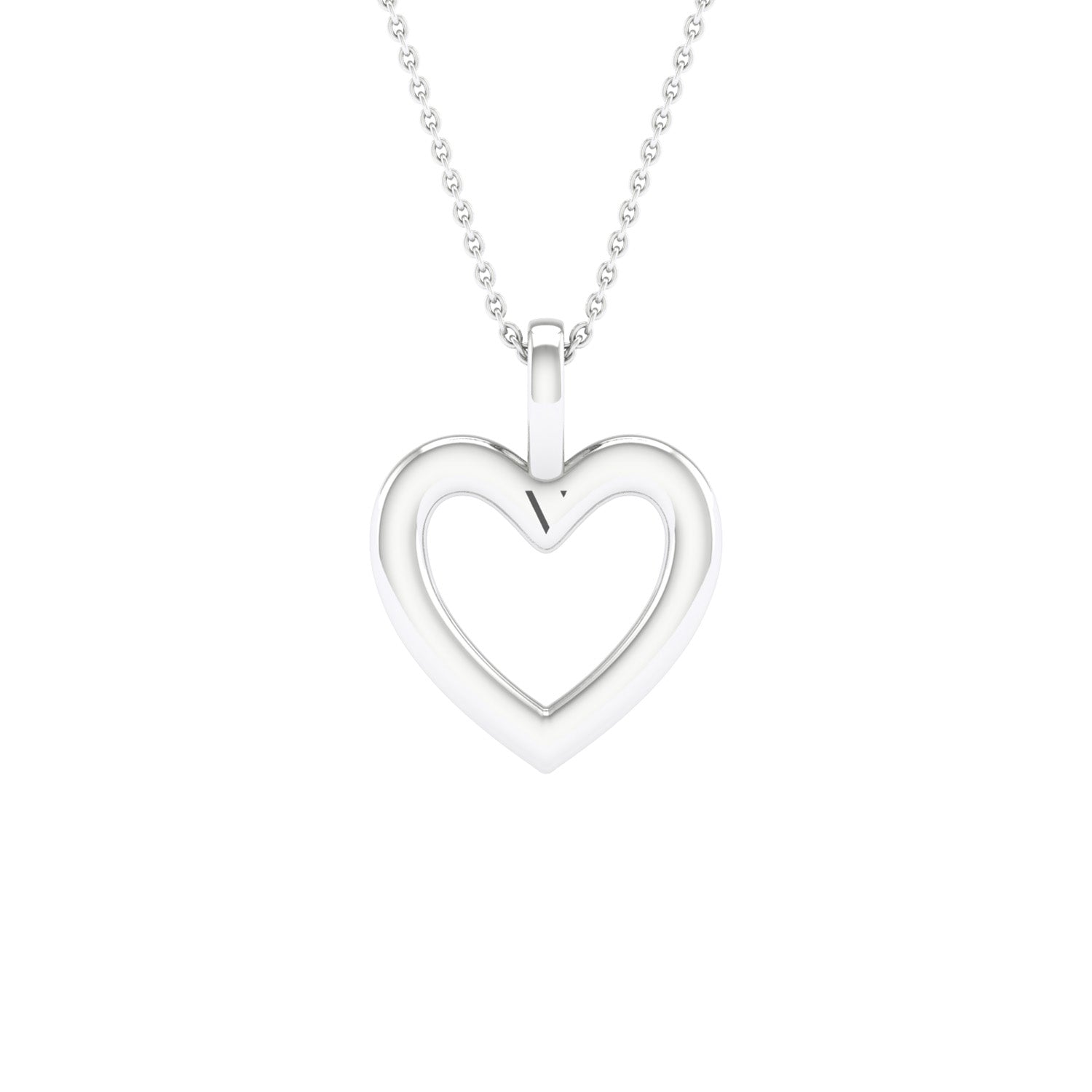 Heart Silhouette Drop Necklace_Product angle_1/5 Ct. - 3