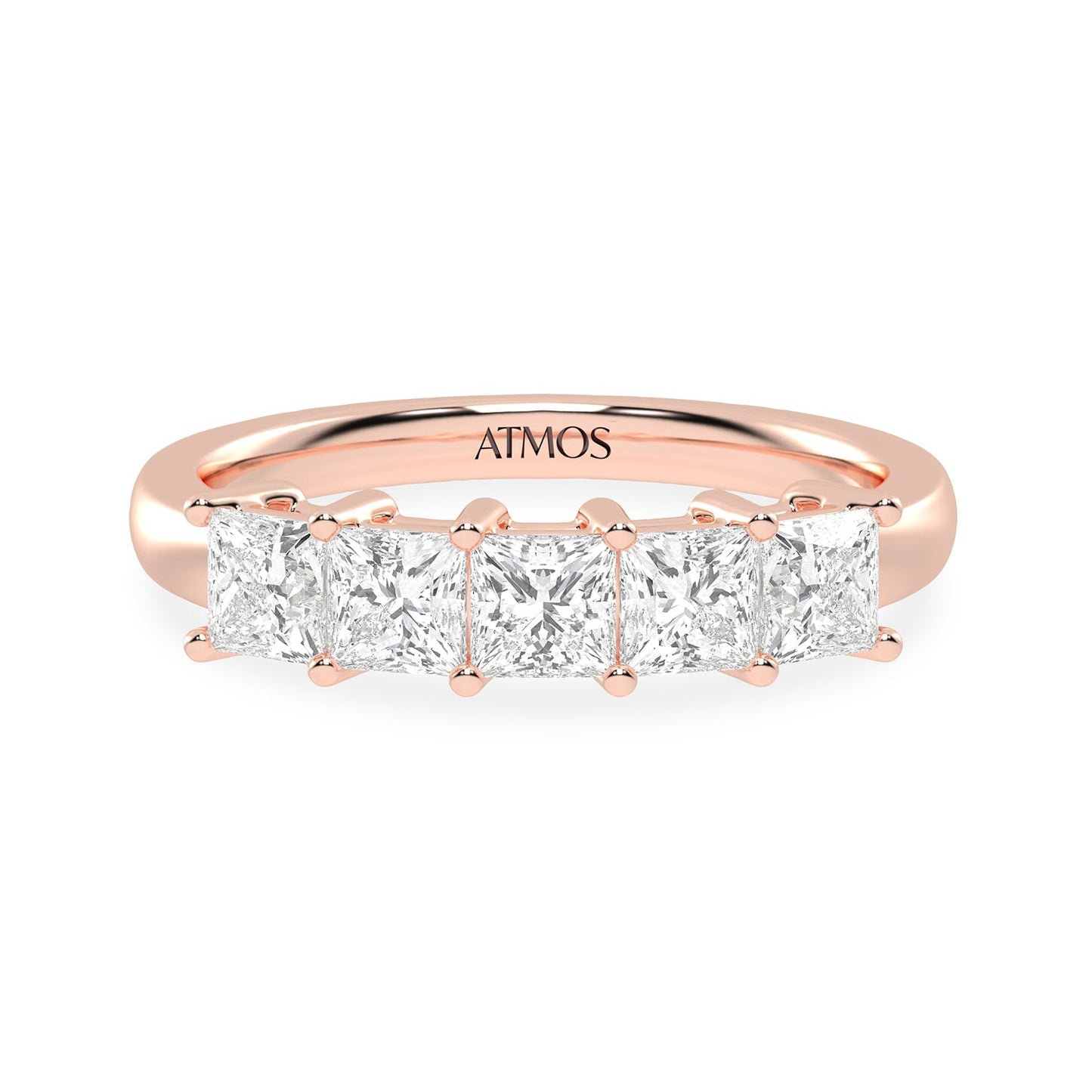 5-Stone Princess Atmos Ring_Product Angle_2 Ct. - 1