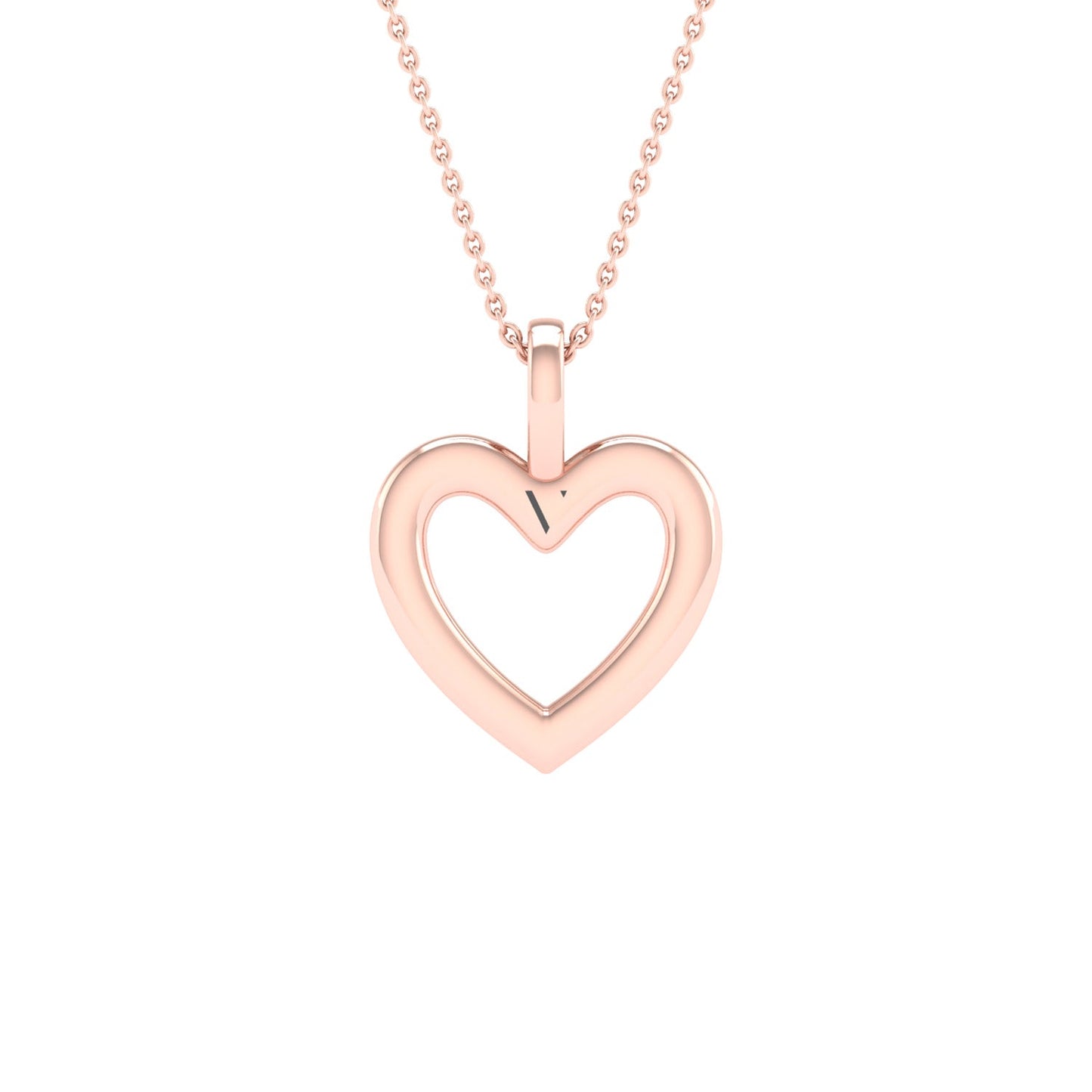 Heart Silhouette Drop Necklace_Product angle_1/5 Ct. - 3