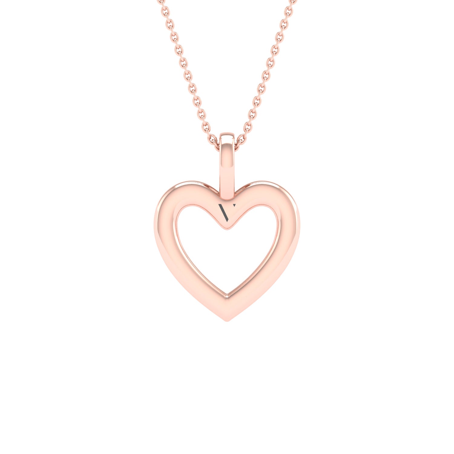 Heart Silhouette Drop Necklace_Product angle_1/5 Ct. - 3