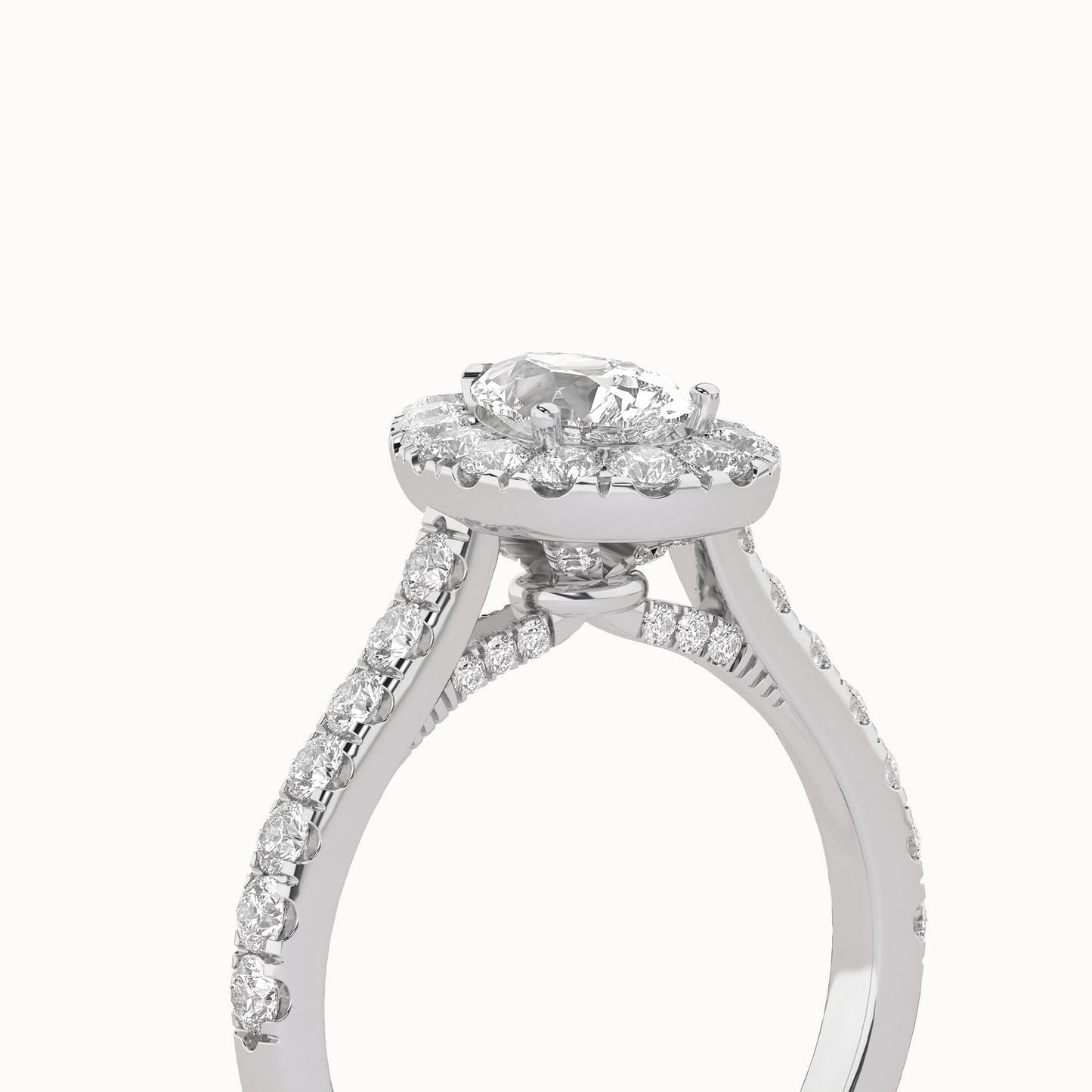 Signature Dewdrop Halo Ring_Product Angle_1 1/2Ct - 5