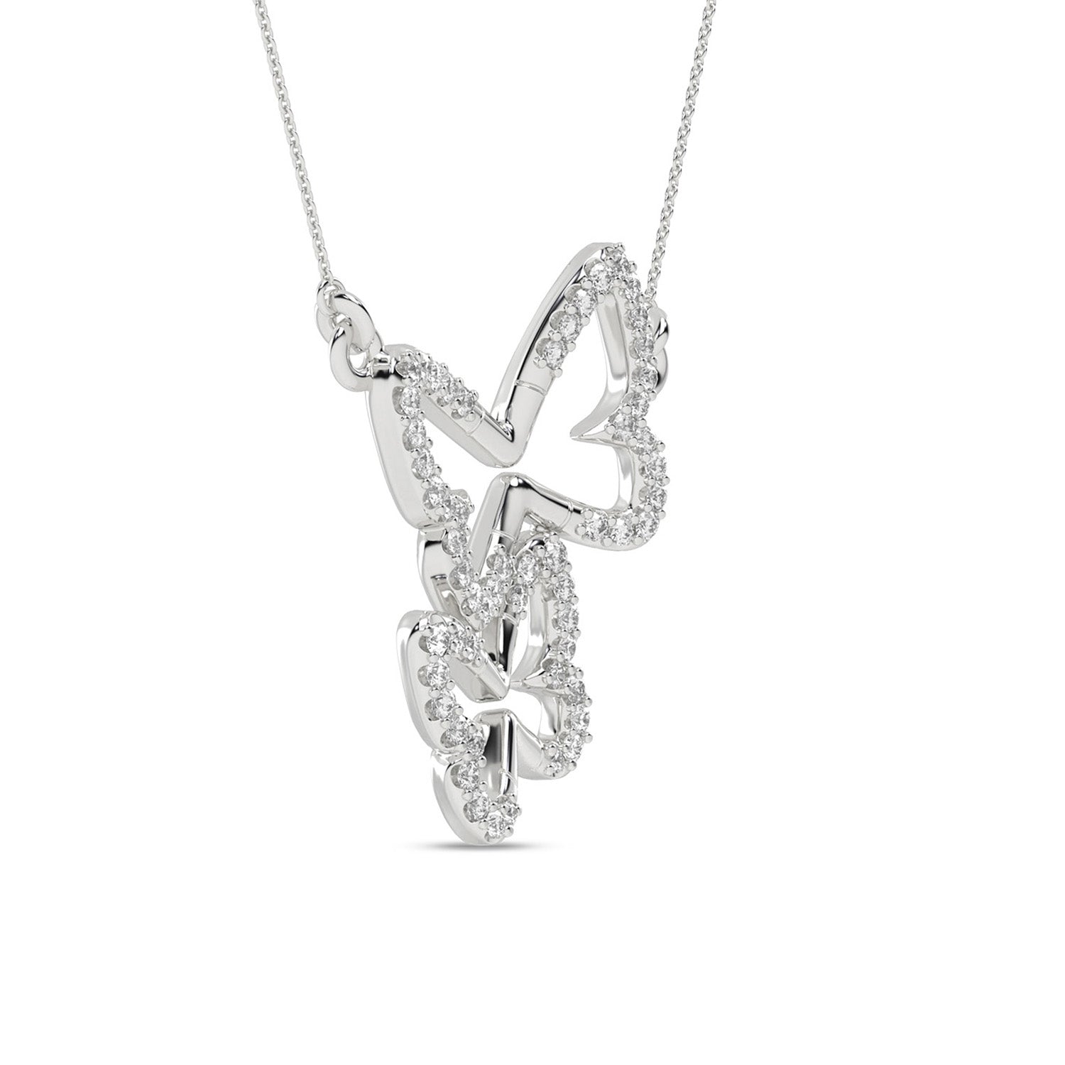 Double Butterfly Silhouette Necklace_Product Angle_0.17 - 2