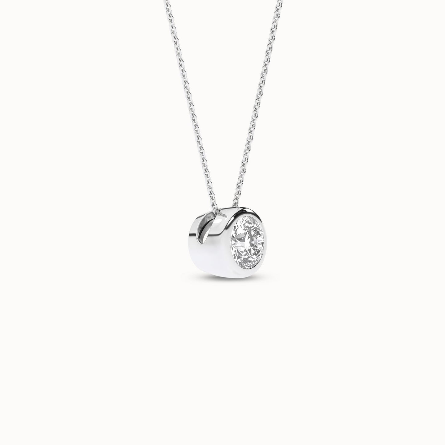 Encompassing Round Necklace_Product Angle_1/4Ct. - 2