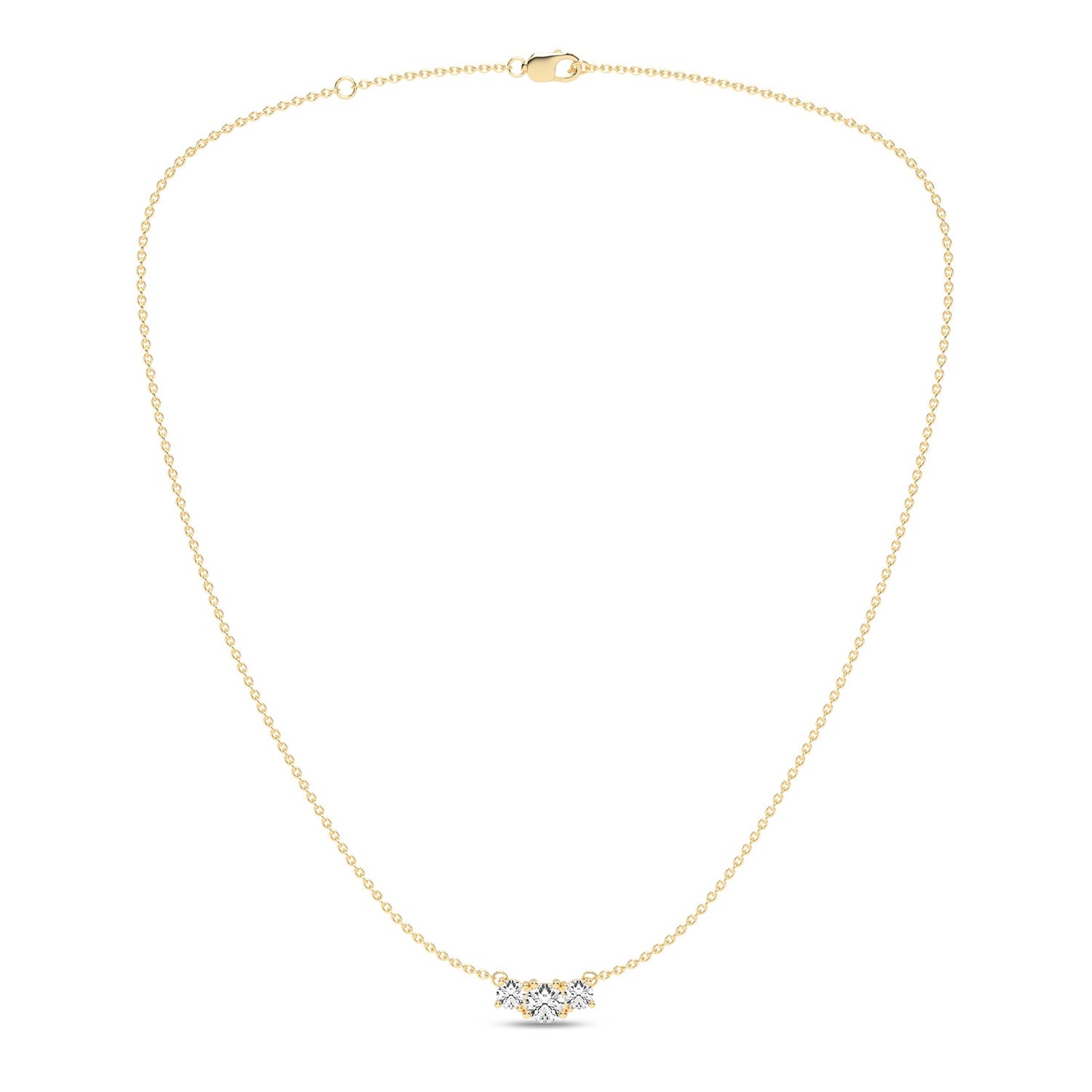 3-Stone Atmos Diamond Necklace_Product Angle_PCP Main Image