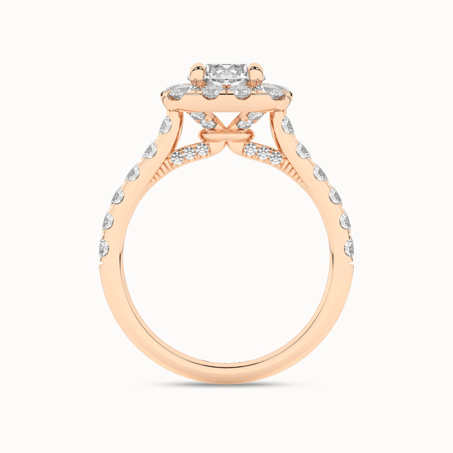 Round-Center Princess Halo Ring_Product Angle_2Ct. - 2