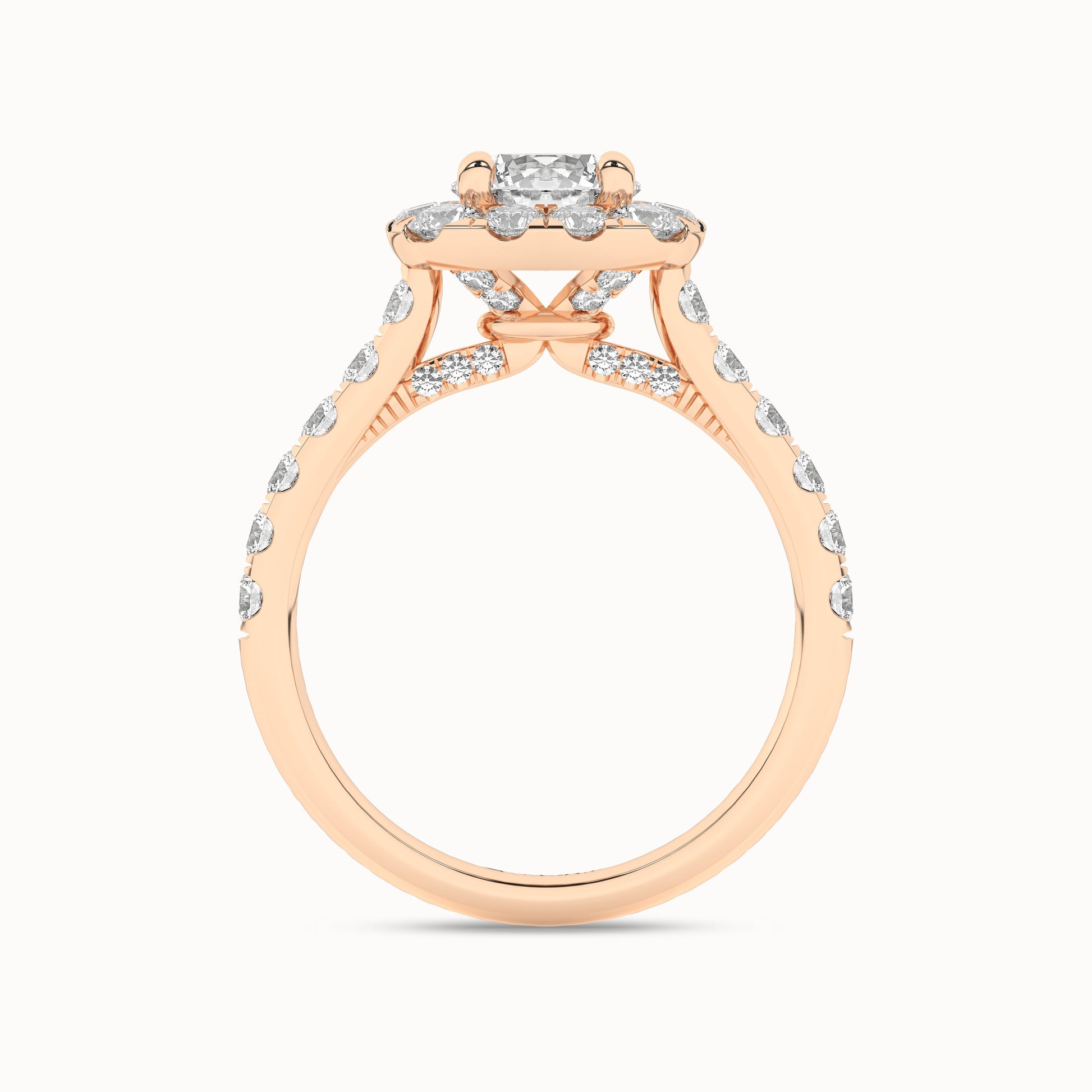 Round-Center Princess Halo Ring_Product Angle_2Ct. - 2