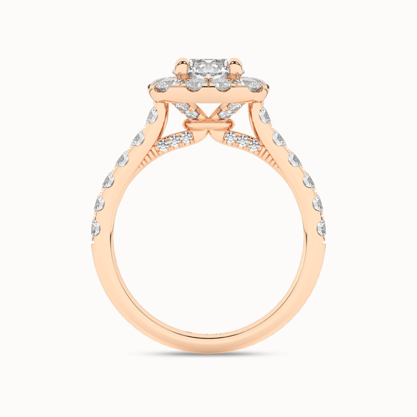 Round-Center Princess Halo Ring_Product Angle_2Ct. - 2