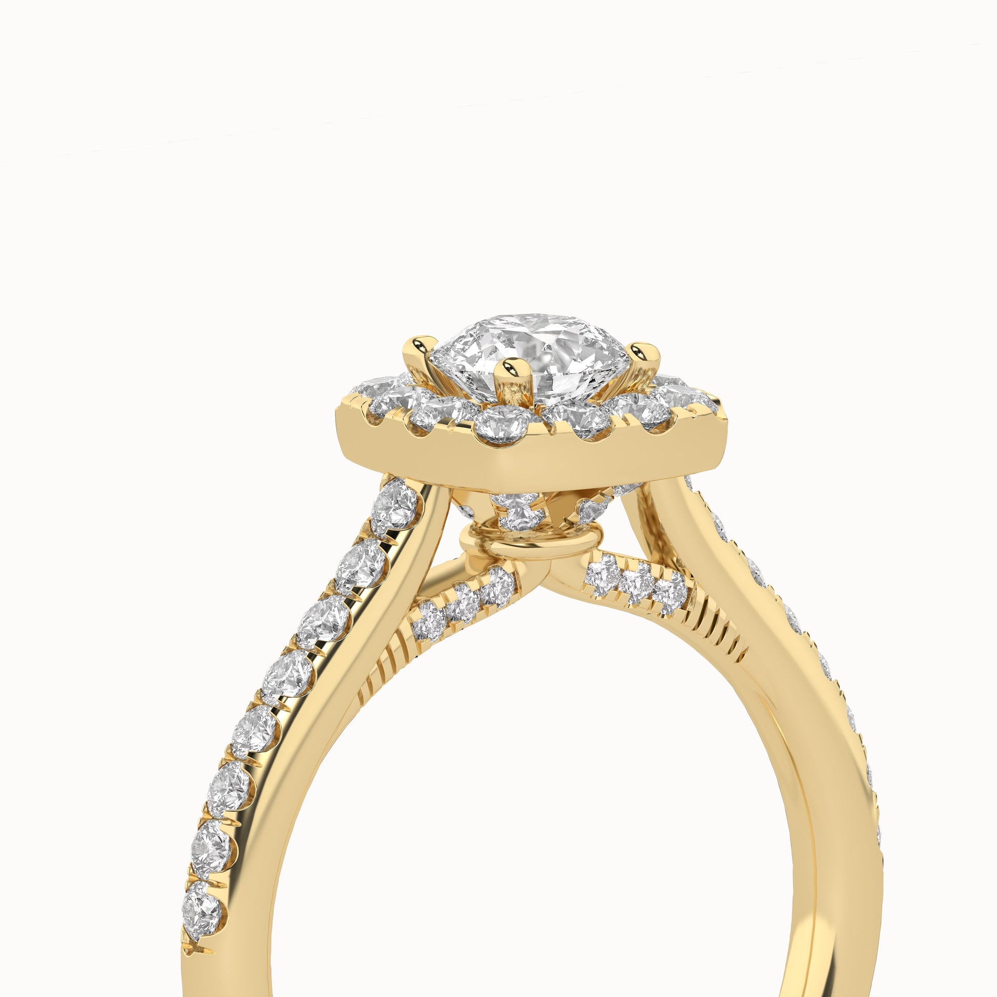 Round-Center Princess Halo Ring_Product Angle_1Ct. - 5