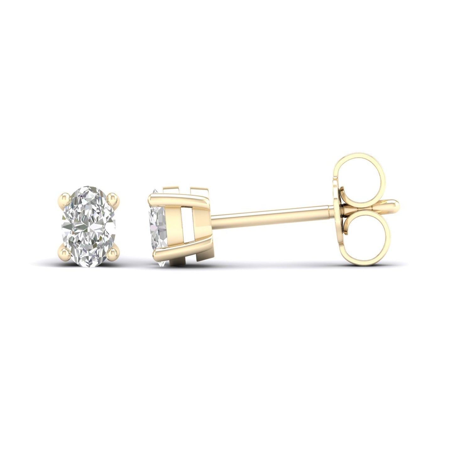 Ellipse Solitaire Studs_Product Angle_1/3 Ct. -  1 